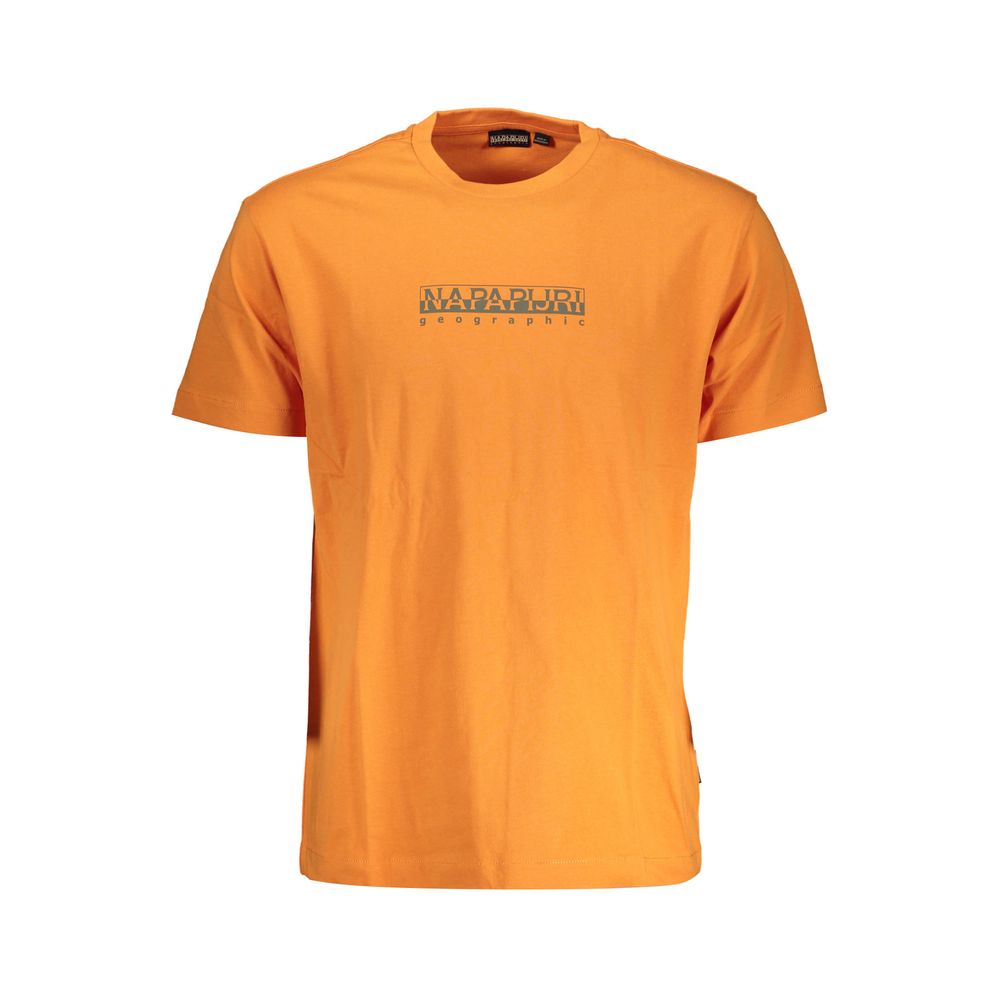 Napapijri Arancione Cotton Men T-Shirt | Regal Royce