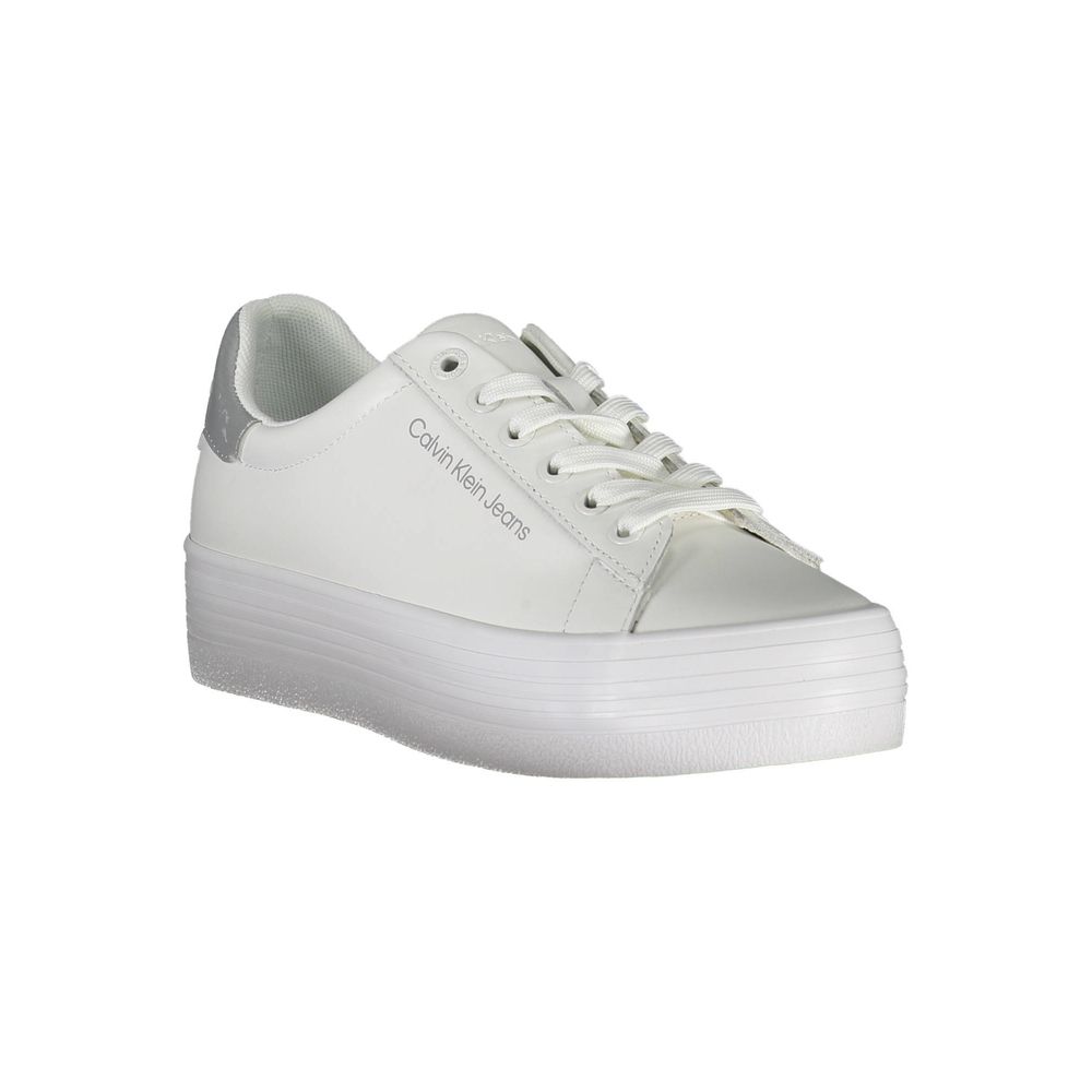 Calvin Klein White Leather Women Sneaker | Regal Royce
