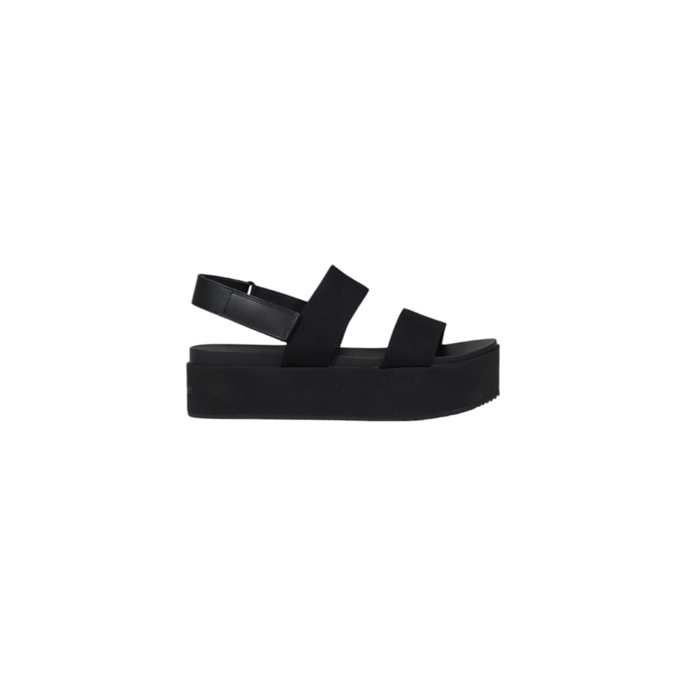 Calvin Klein Jeans Black Organic Cotton Platform Sandals | Regal Royce