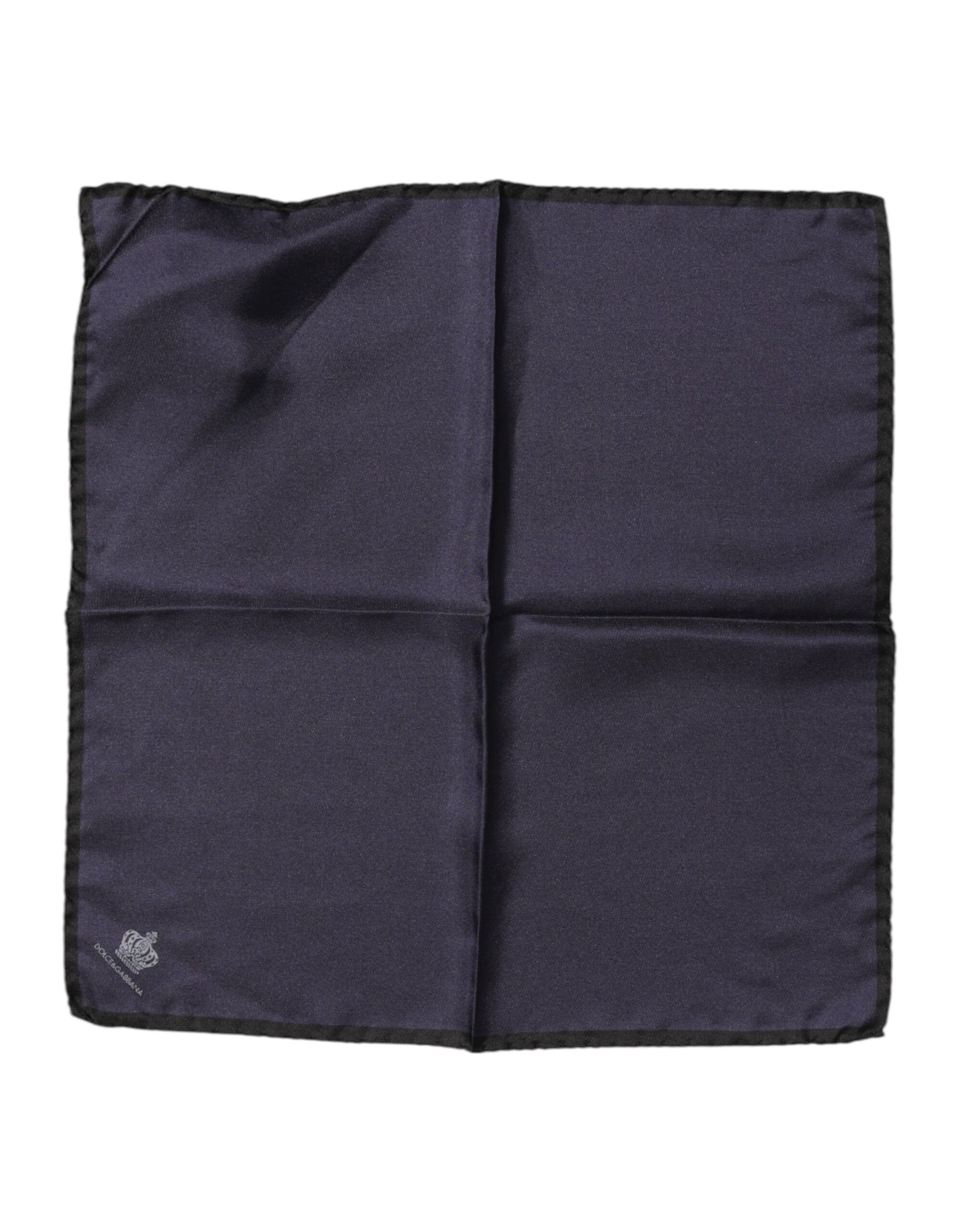 Dolce & Gabbana Blue DG Crown Silk Square Men Foulard Scarf | Regal Royce