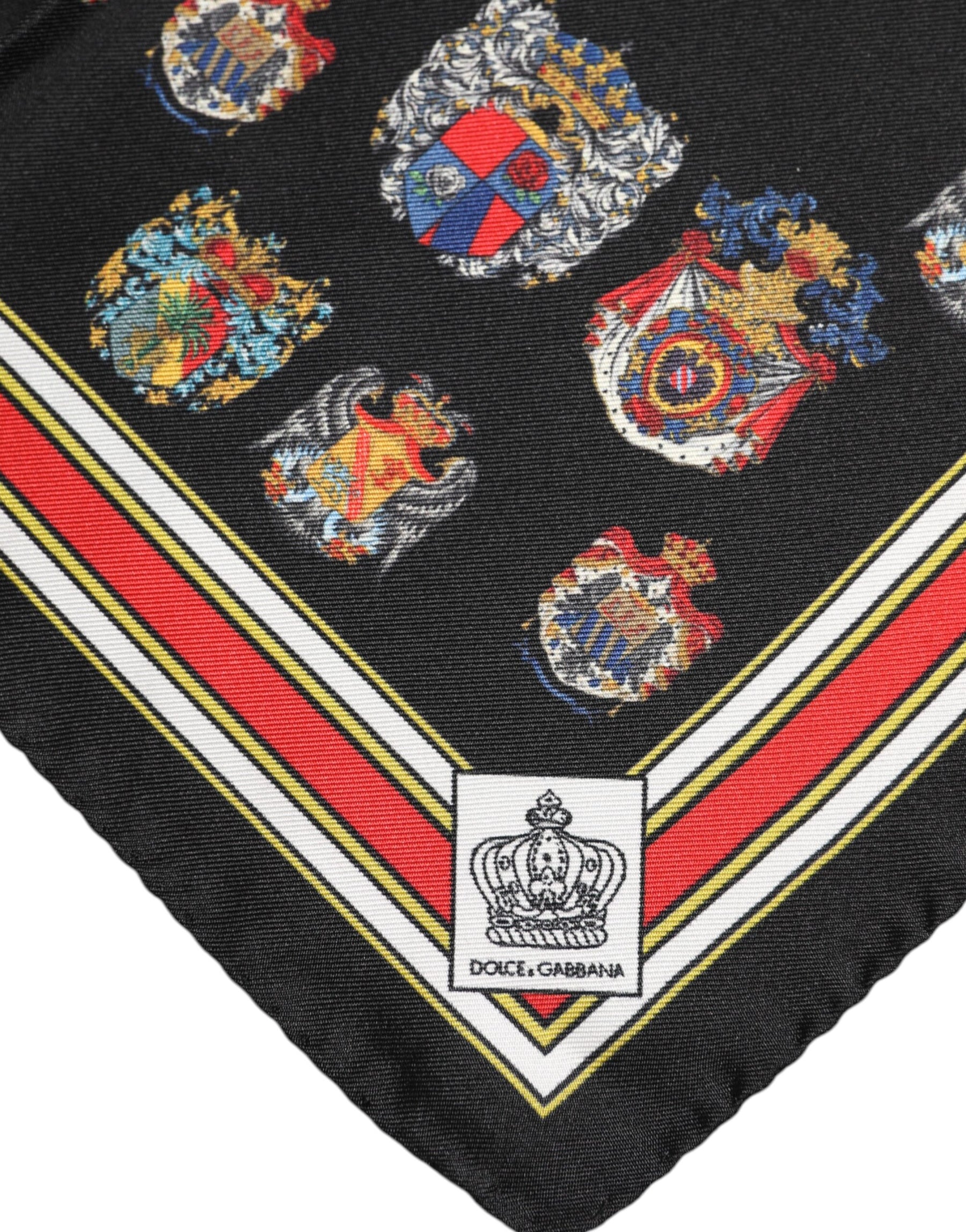 Dolce & Gabbana Multicolor Silk Square Men Foulard Scarf | Regal Royce