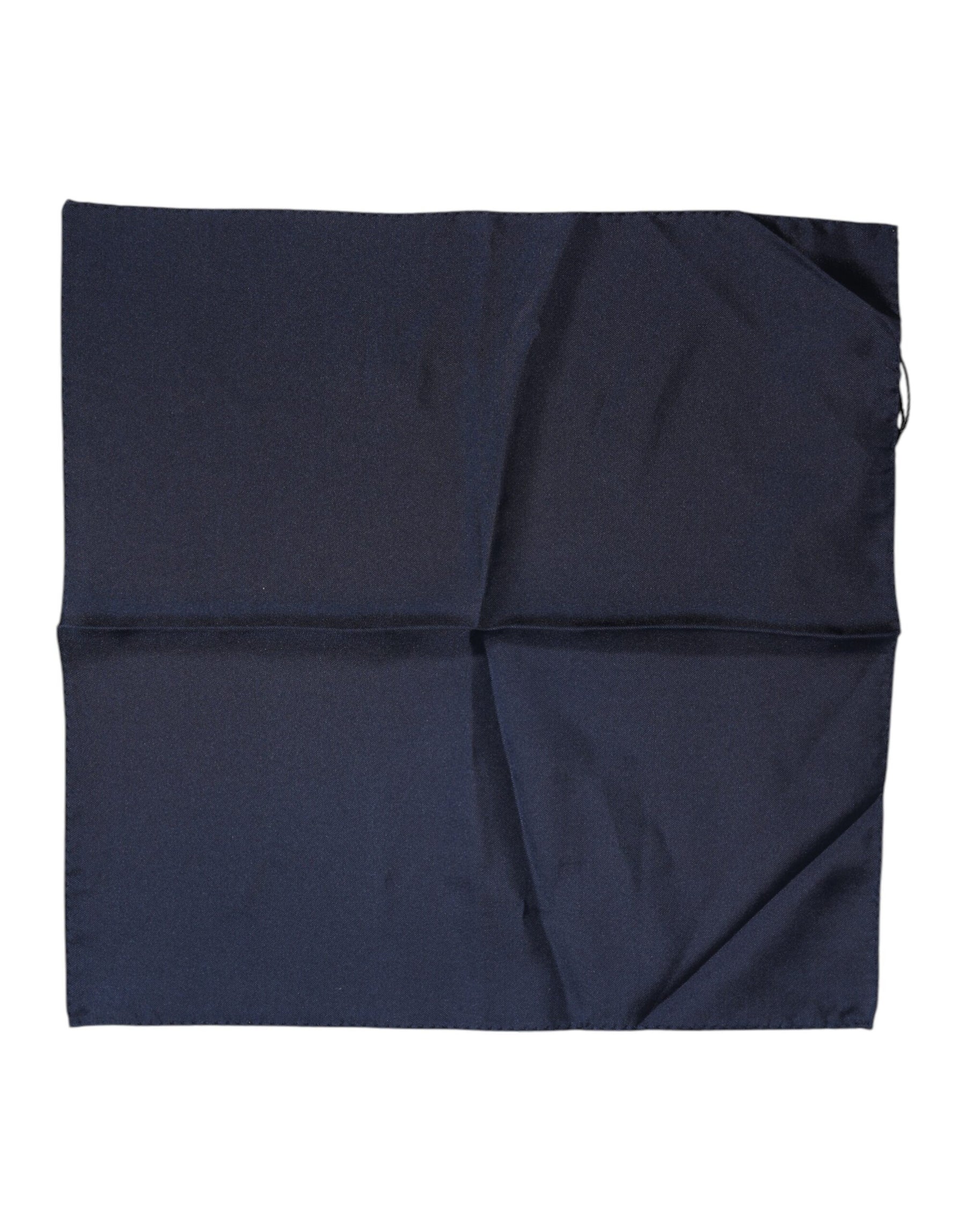 Dolce & Gabbana Dark Blue Silk Square Men Foulard Scarf | Regal Royce