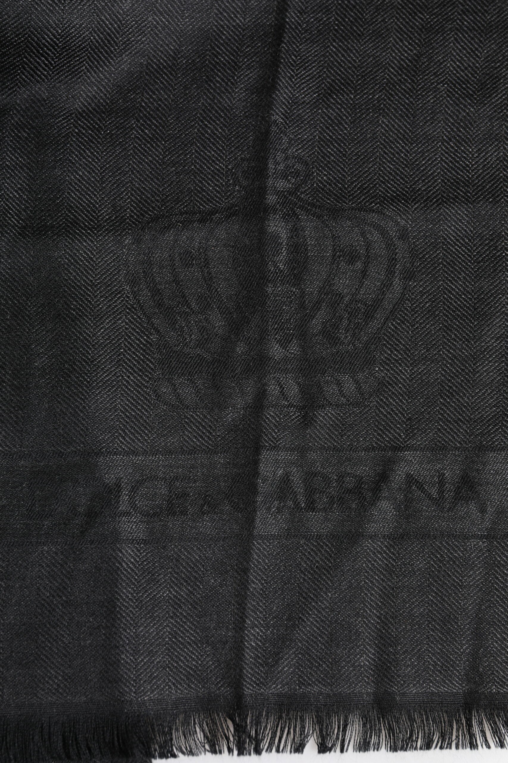 Dolce & Gabbana Dark Gray Cashmere Fringes Neck Warmer Scarf | Regal Royce