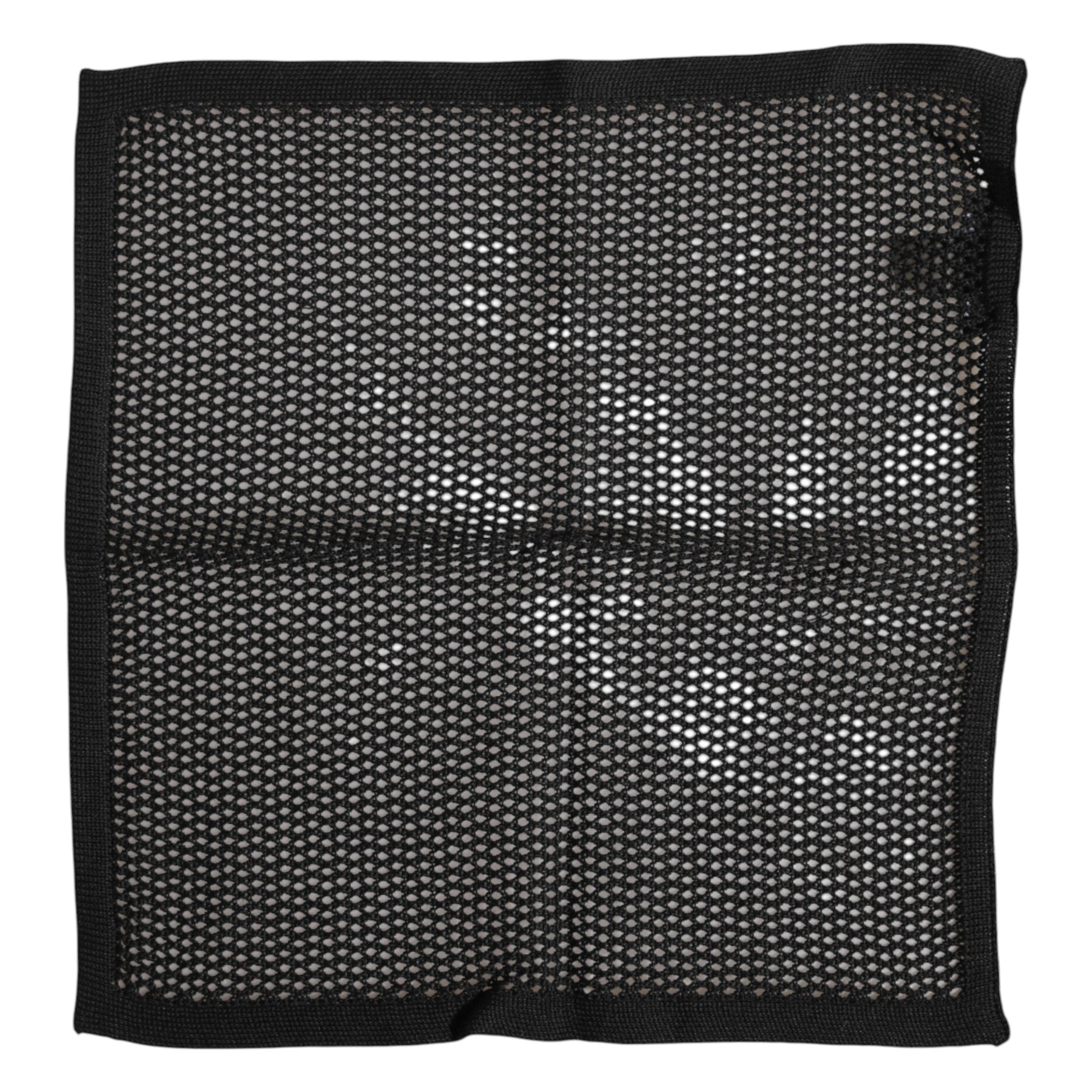 Dolce & Gabbana Black Patterned Cotton Square Foulard Scarf | Regal Royce