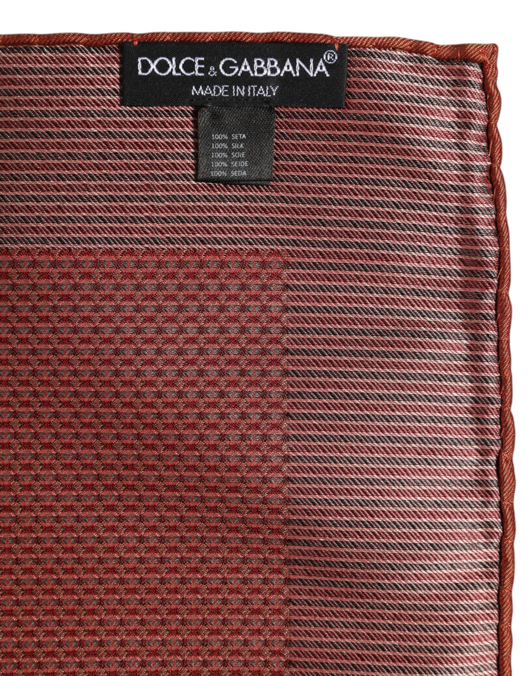 Dolce & Gabbana Orange Silk Square Men Foulard Scarf | Regal Royce