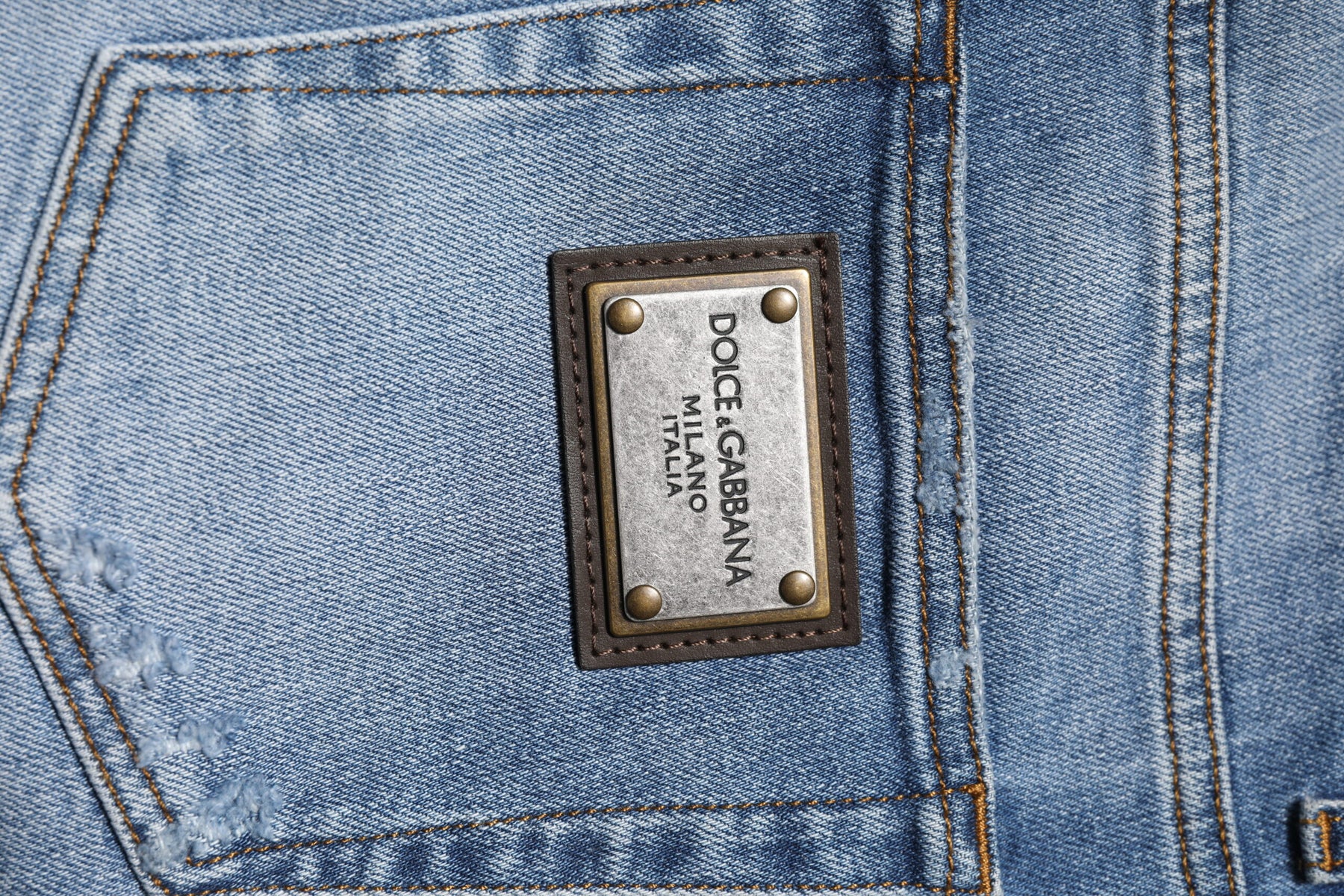 Dolce & Gabbana Blue Washed Cotton Skinny Men Denim Jeans | Regal Royce