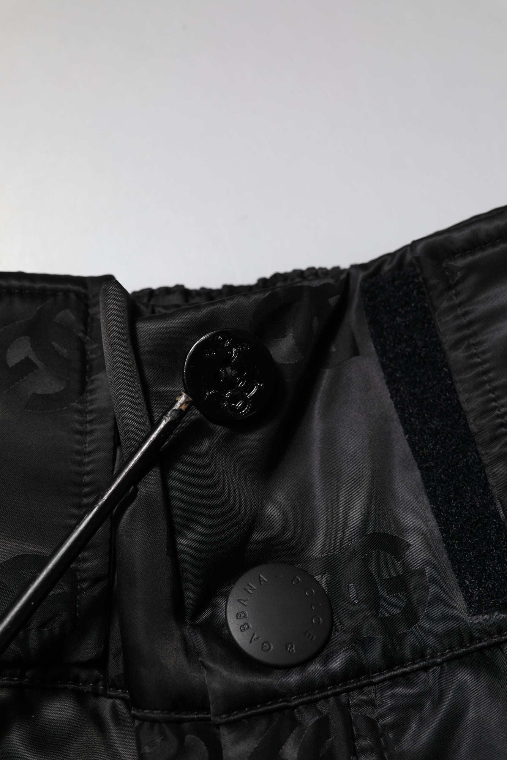 Dolce & Gabbana Black Nylon DG Logo Straight Pants | Regal Royce