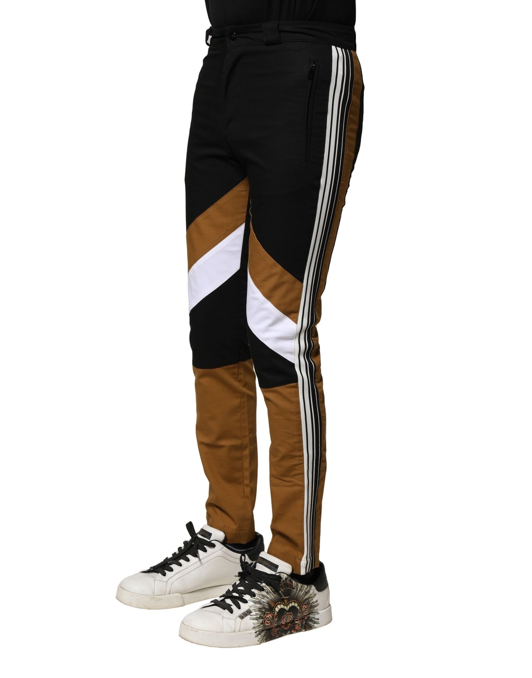 Dolce & Gabbana Multicolor Cotton Slim Fit Men Pants | Regal Royce