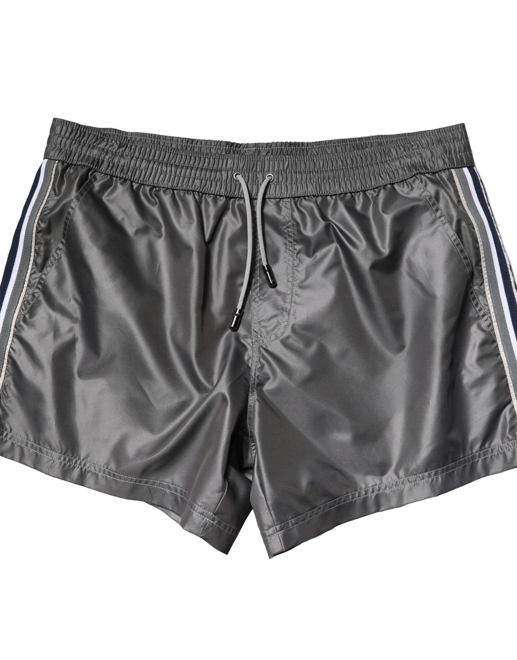 Dolce & Gabbana Gray Polyester Mid Waist Casual Bermuda Shorts | Regal Royce