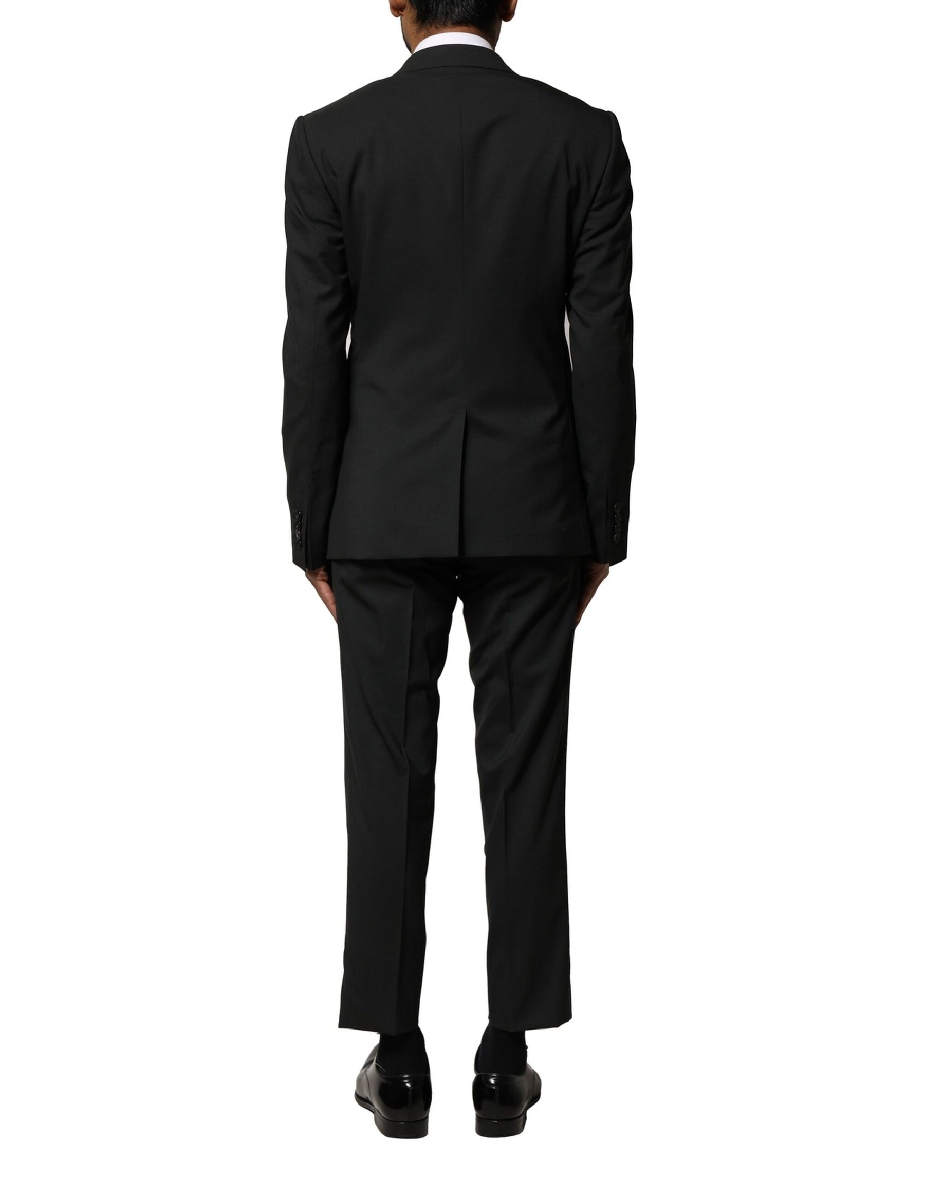 Dolce & Gabbana Black Wool 2 Piece Single Breasted Suit | Regal Royce