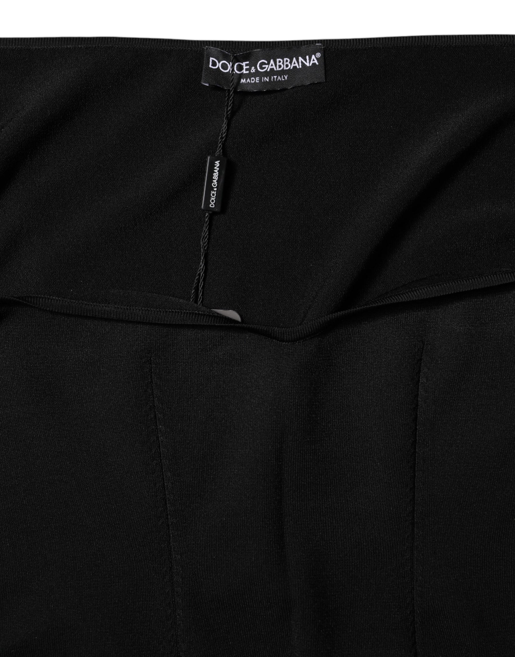 Dolce & Gabbana Black Viscose Long Sleeve Pullover Blouse Top | Regal Royce