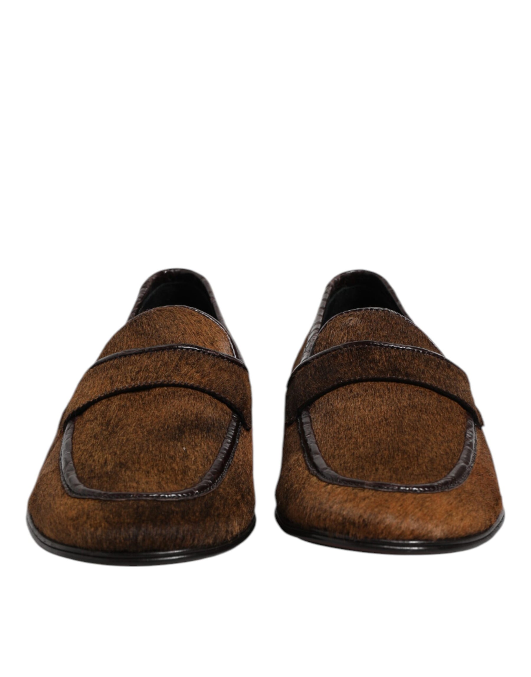 Dolce & Gabbana Brown Loafers Leather Slip On Men Dress Shoes | Regal Royce