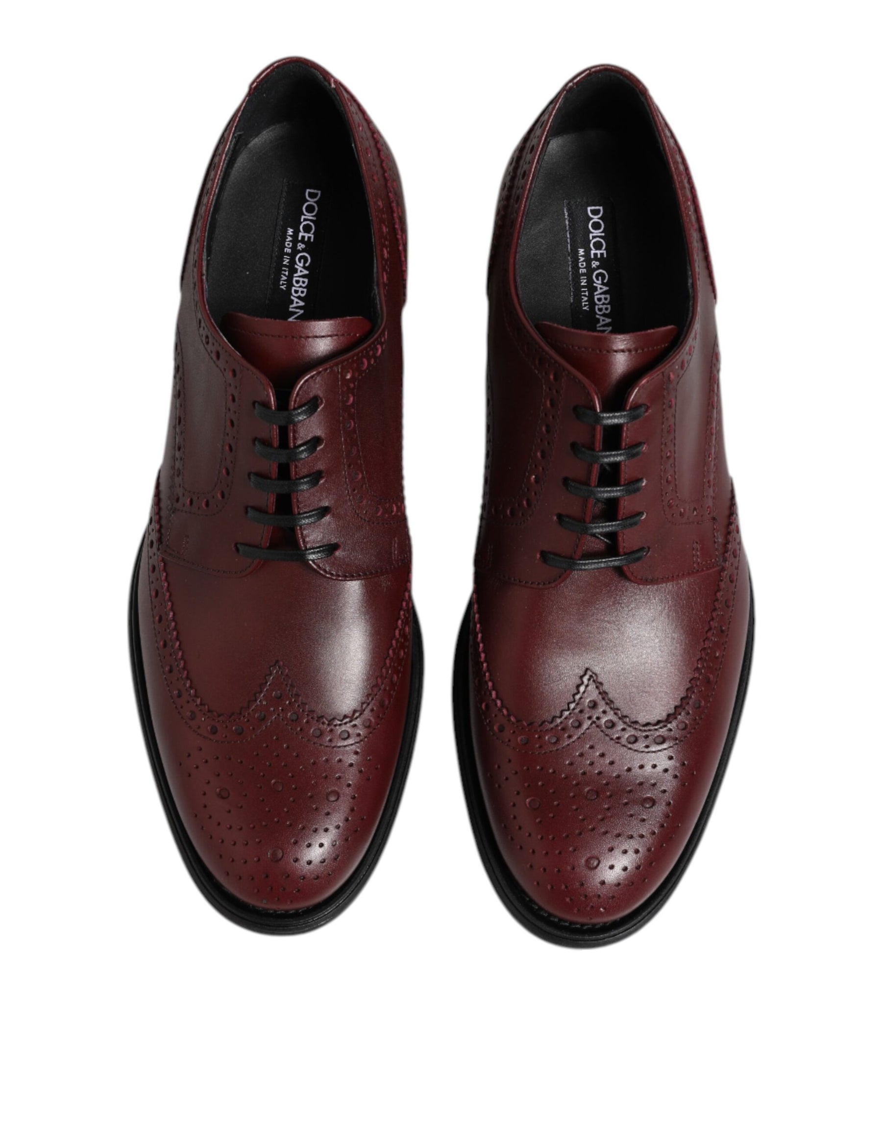 Dolce & Gabbana Brown Leather Lace Up Derby Dress Shoes | Regal Royce