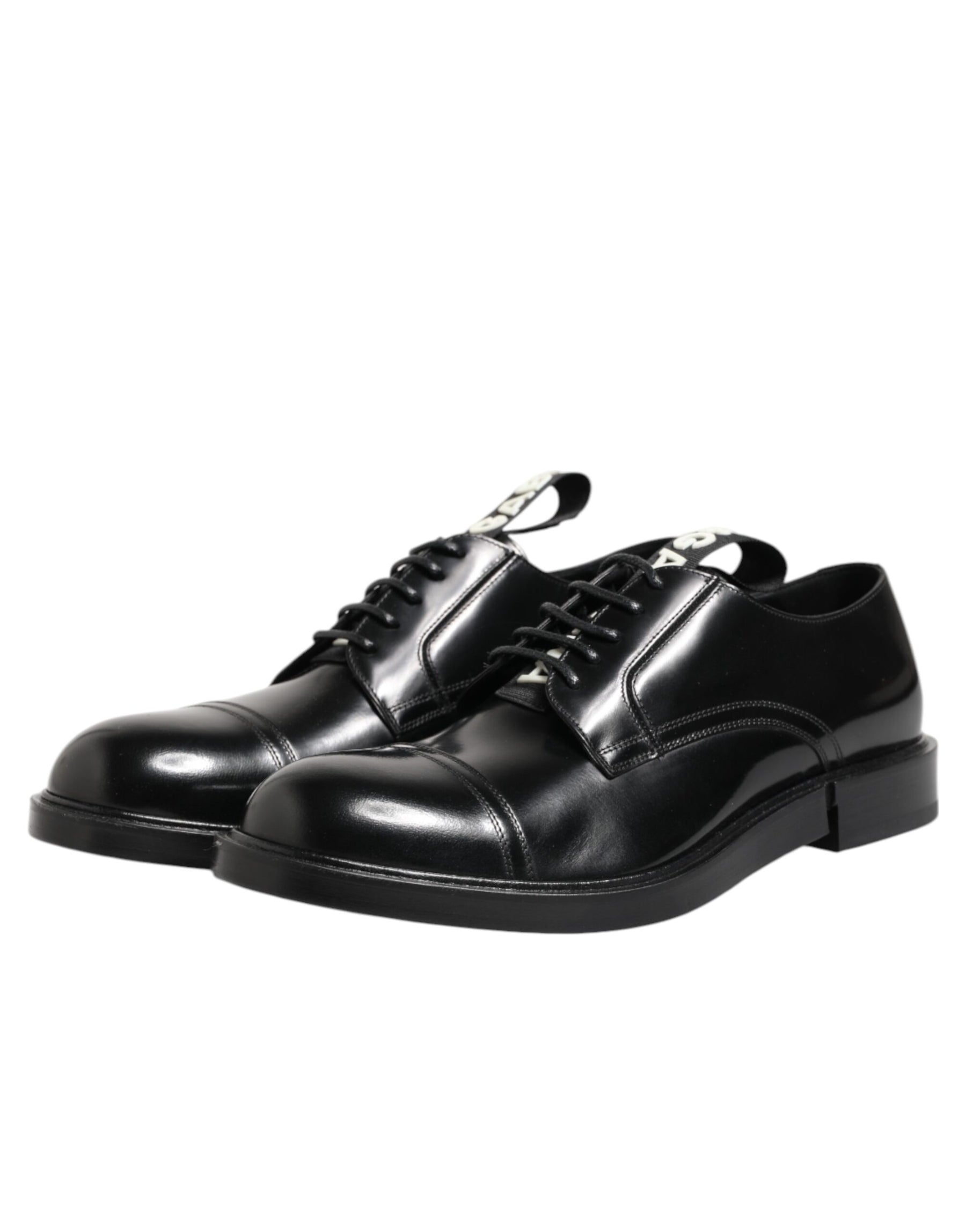 Dolce & Gabbana Black Leather Dress Lace Up Men Formal Shoes | Regal Royce