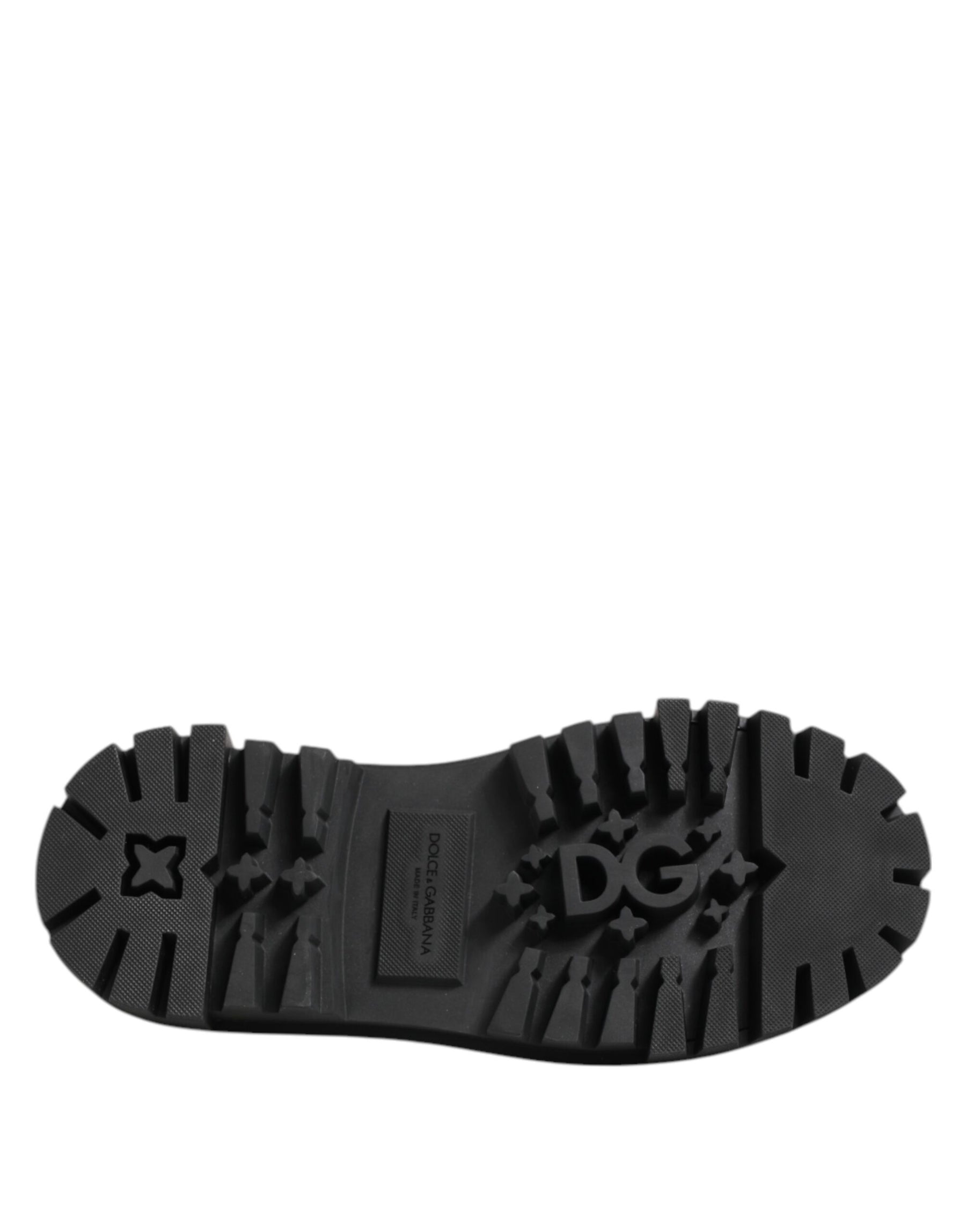 Dolce & Gabbana Black Patent Leather Trekking Derby Shoes | Regal Royce