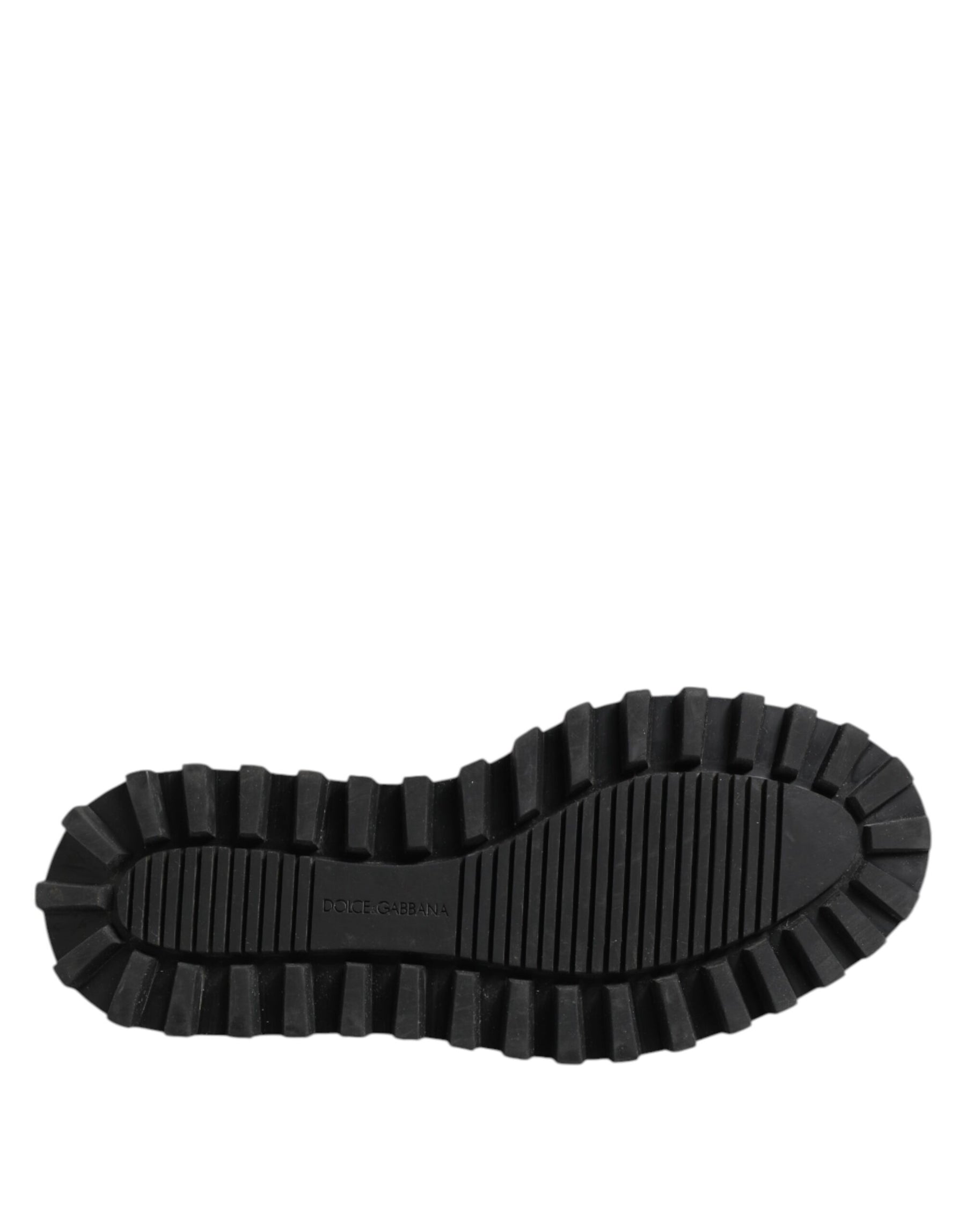 Dolce & Gabbana Black White Calfskin Chunky Derby Shoes | Regal Royce