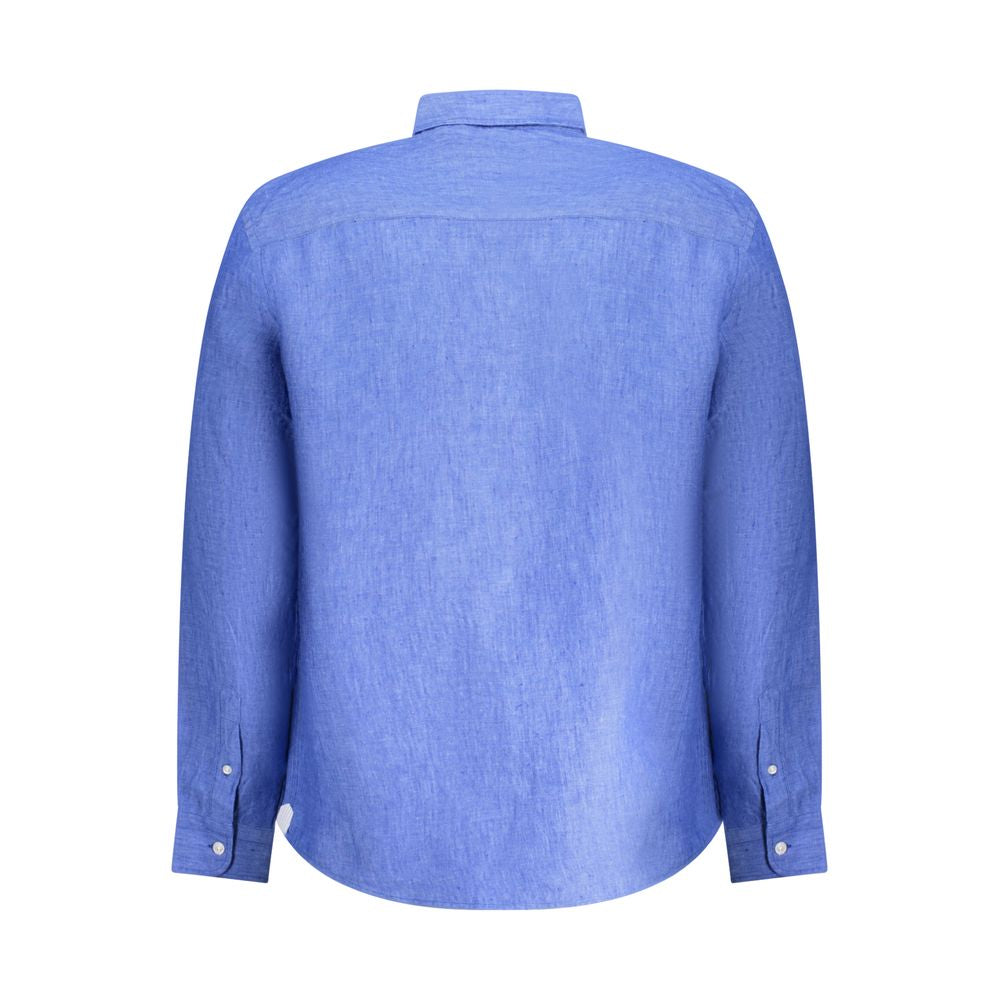 North Sails Blue Linen Men Shirt | Regal Royce