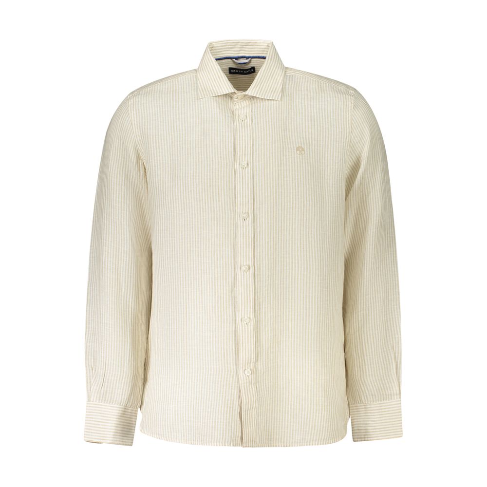 North Sails Beige Linen Men Shirt | Regal Royce