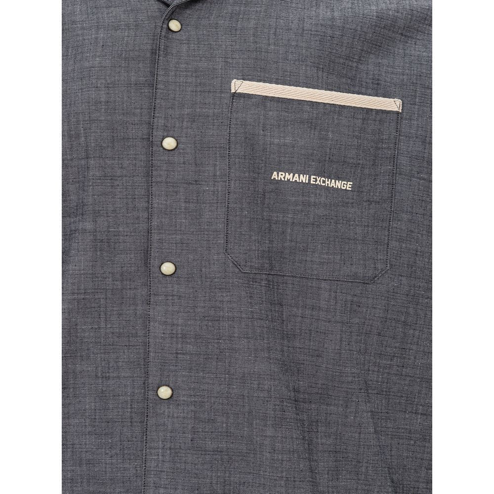 Armani Exchange Blue Denim Shirt | Regal Royce