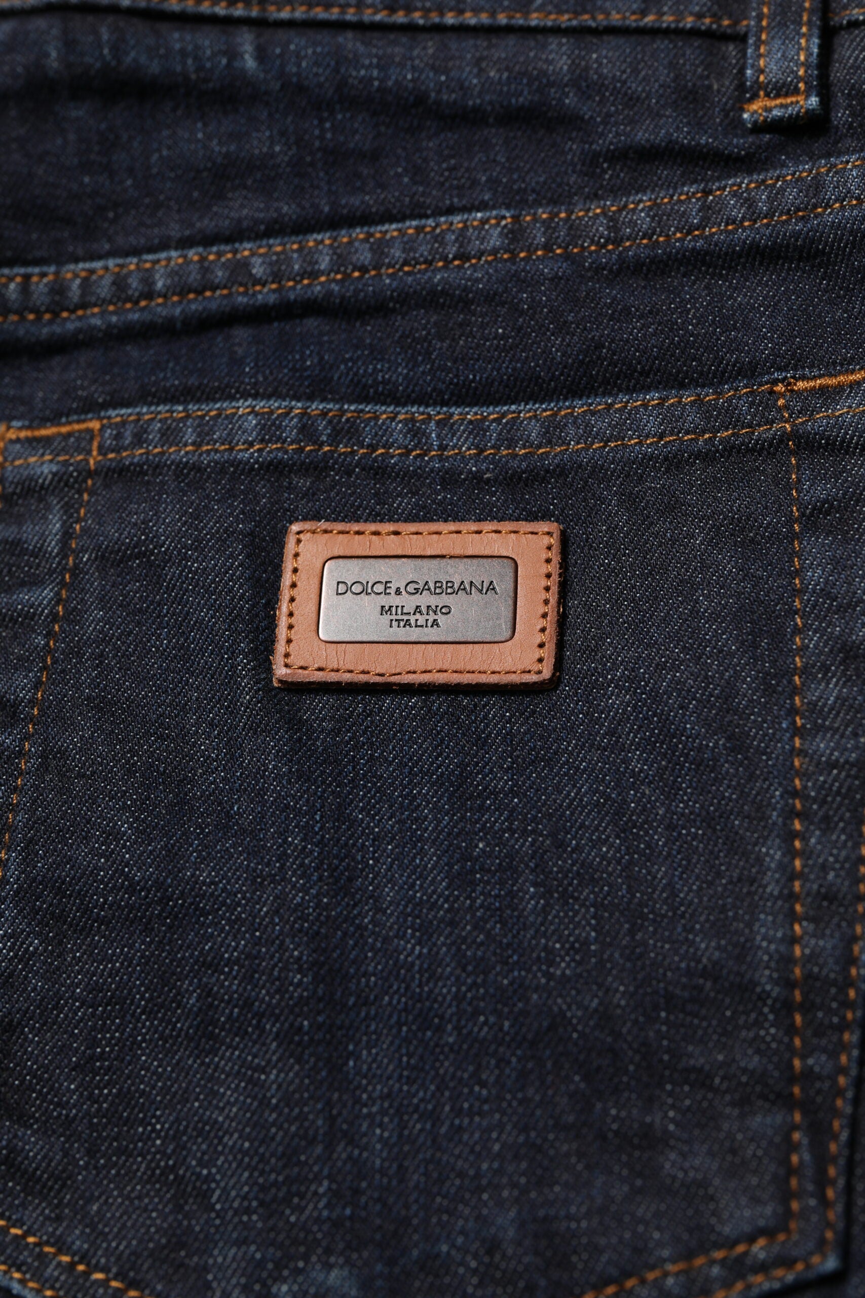 Dolce & Gabbana Black Cotton Skinny Denim Men Jeans | Regal Royce