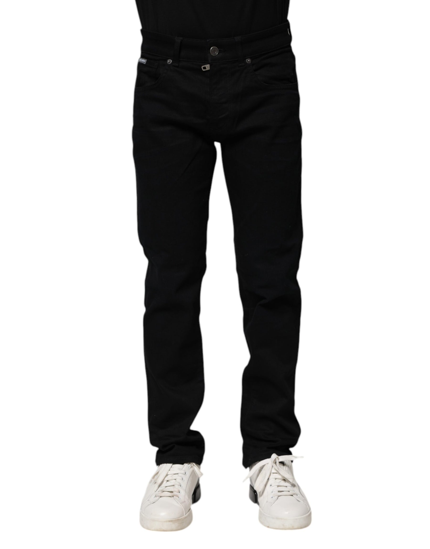 Dolce & Gabbana Black Cotton Skinny Denim Jeans | Regal Royce