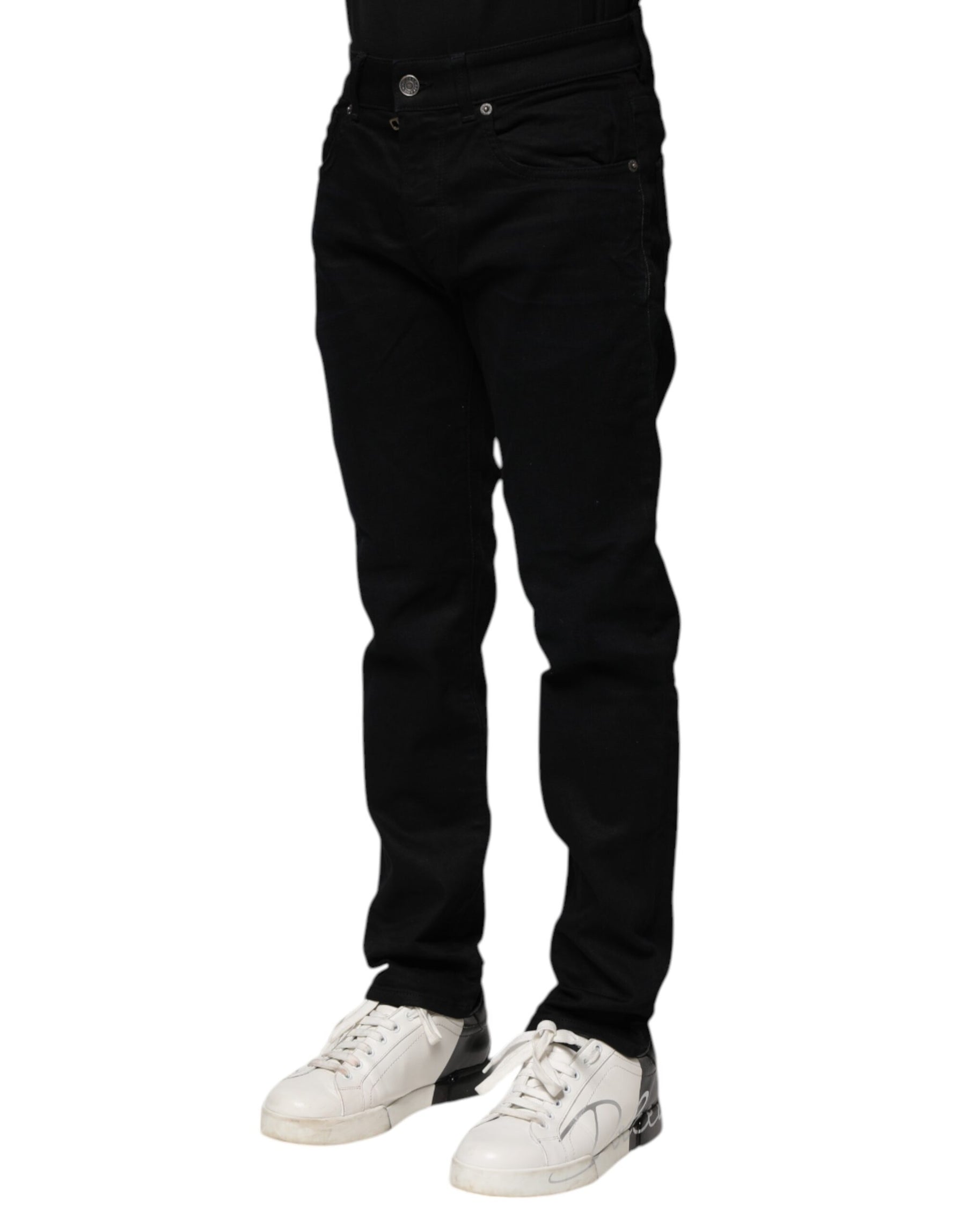 Dolce & Gabbana Black Cotton Skinny Denim Jeans | Regal Royce