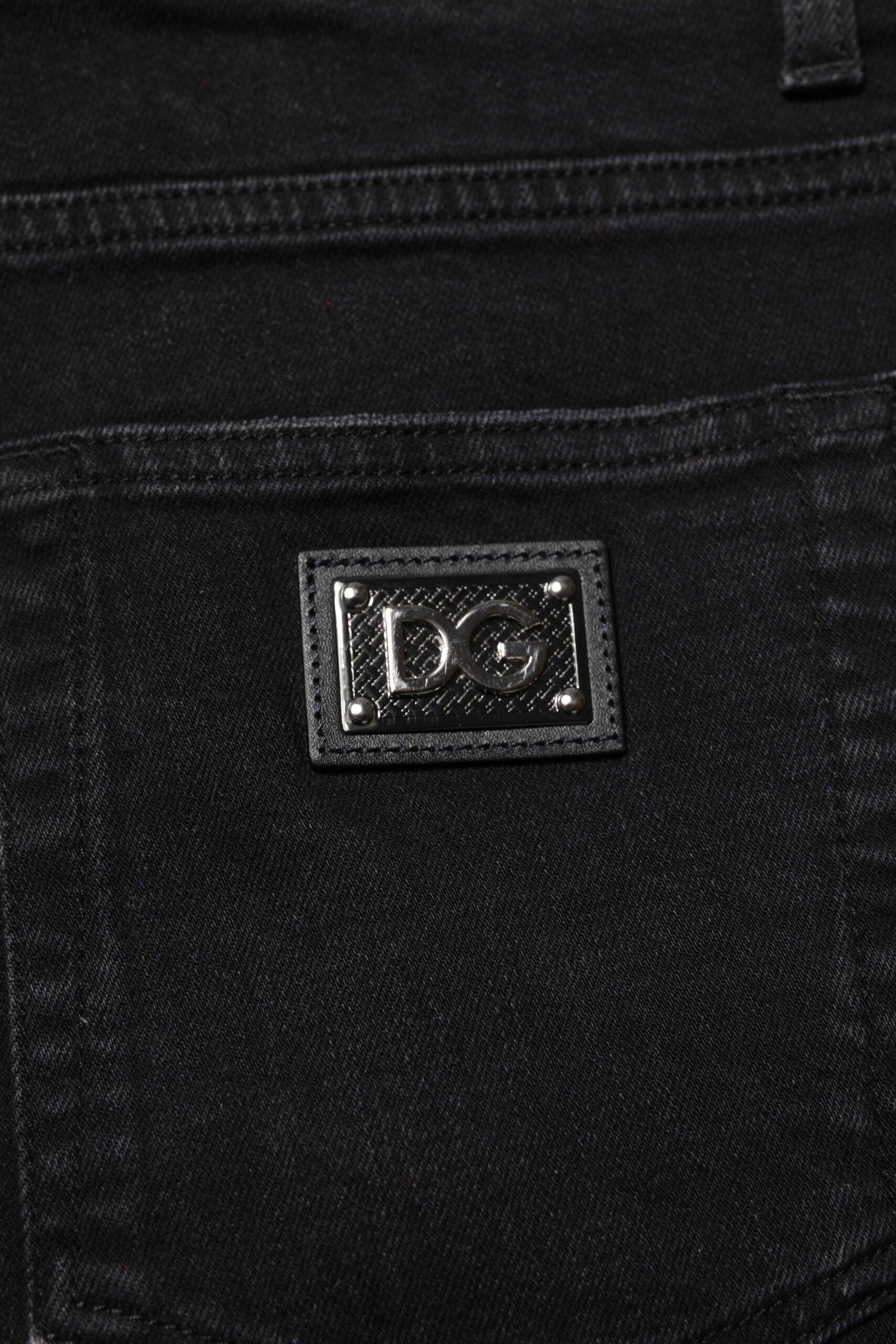 Dolce & Gabbana Black Cotton Skinny Men Denim Jeans | Regal Royce