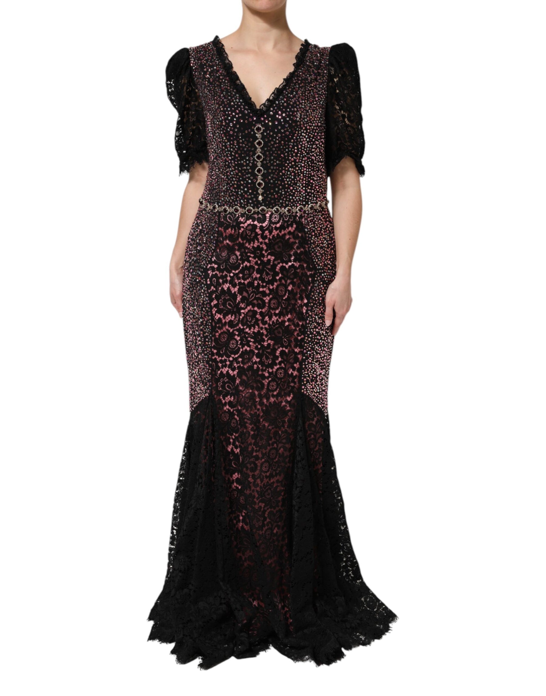 Dolce & Gabbana Multicolor Embellished Mermaid Gown Dress | Regal Royce