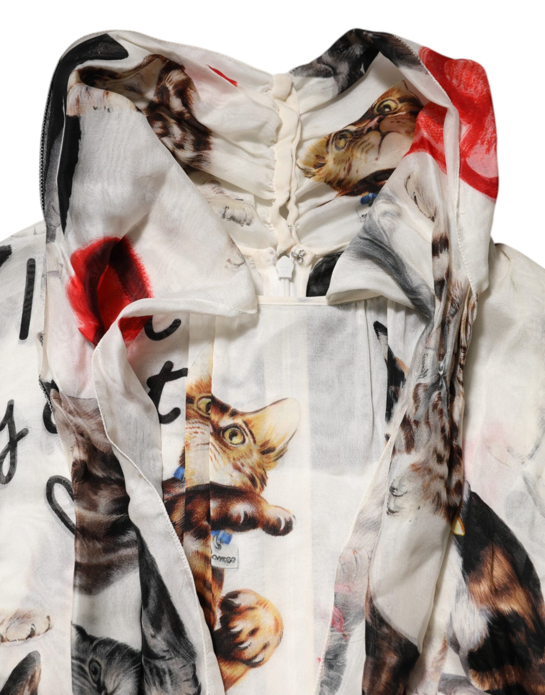 Dolce & Gabbana Multicolor Animal Print Silk Ascot Maxi Dress | Regal Royce