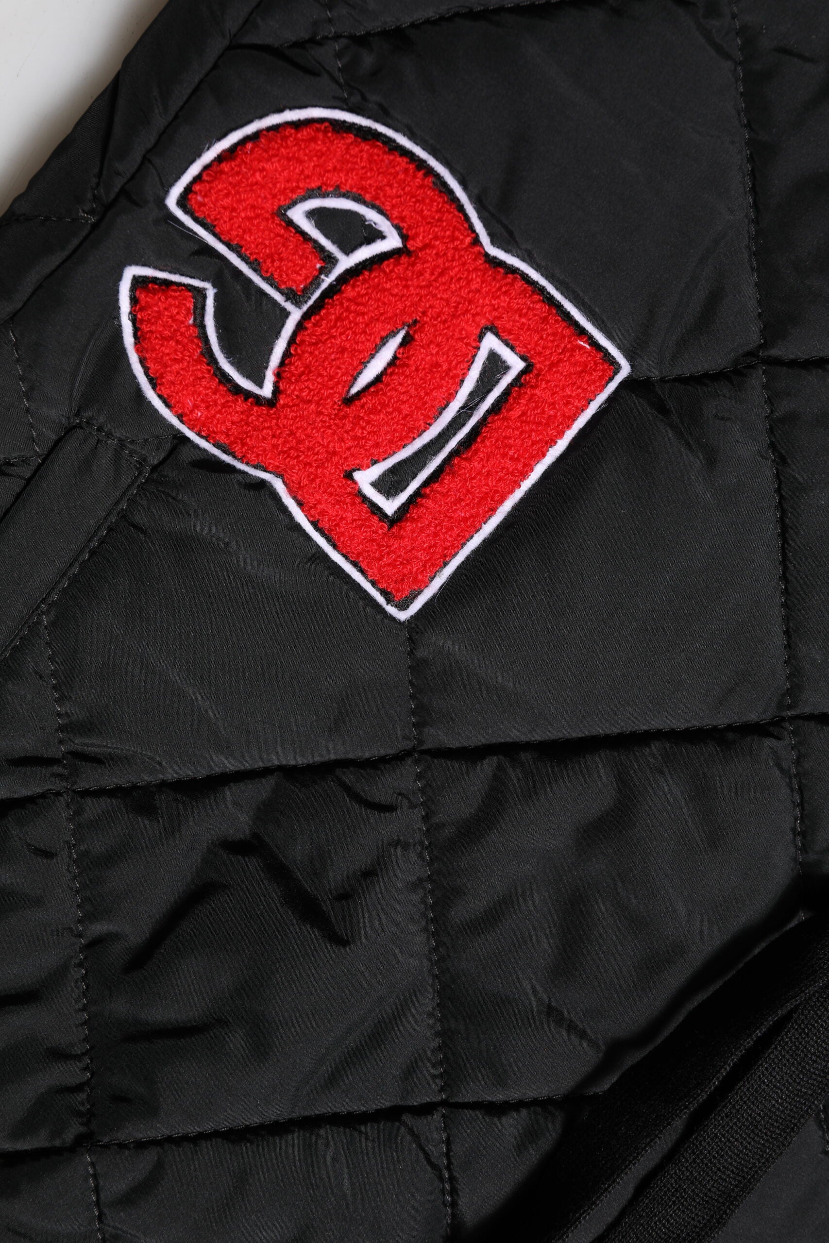 Dolce & Gabbana Black Quilted Mid Waist Jogger Pants | Regal Royce