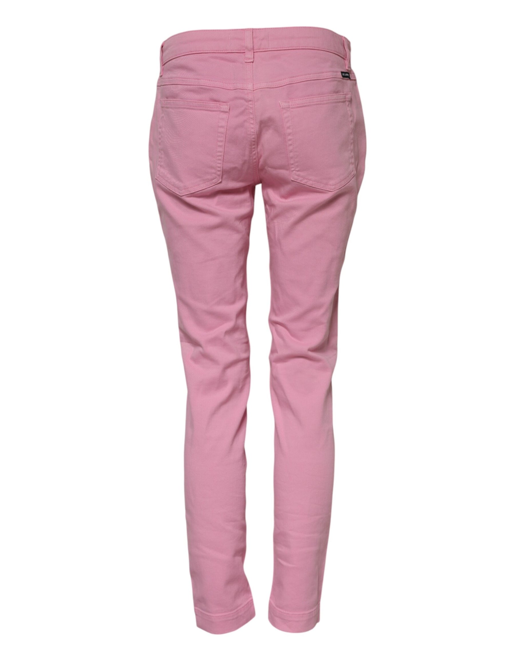 Dolce & Gabbana Pink Cotton PRETTY Skinny Denim Jeans | Regal Royce