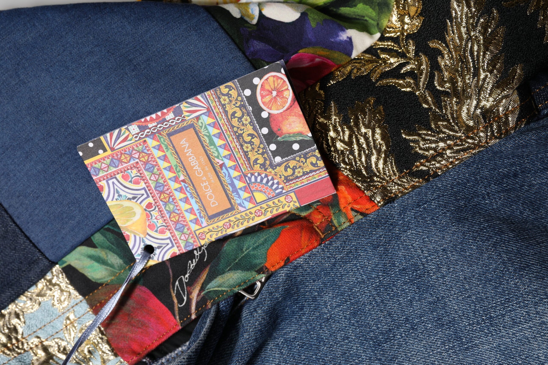 Dolce & Gabbana Blue AMBER Patchwork High Waist Denim Jeans | Regal Royce