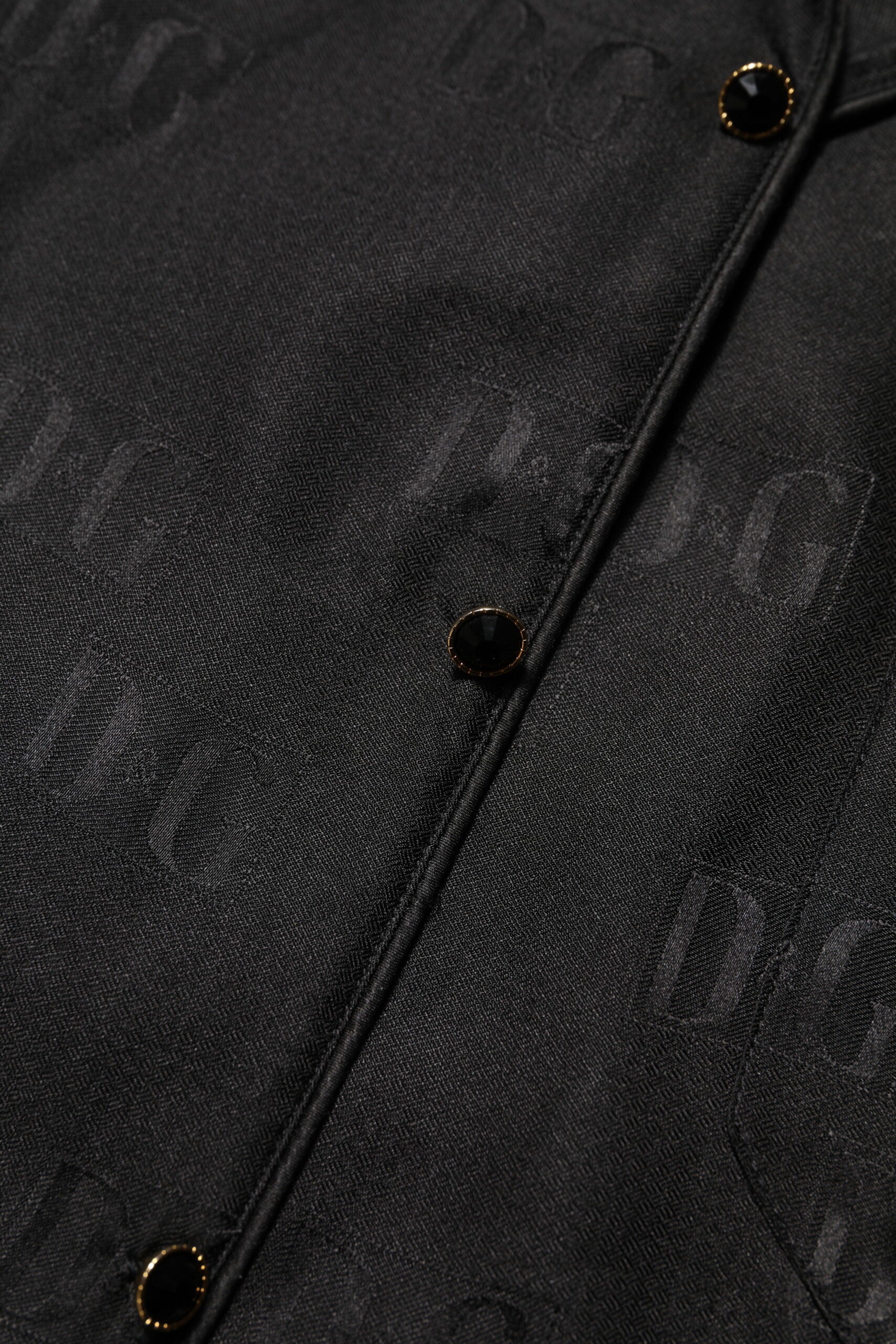 Dolce & Gabbana Black Silk DG Embroidery Long Sleeves Top | Regal Royce