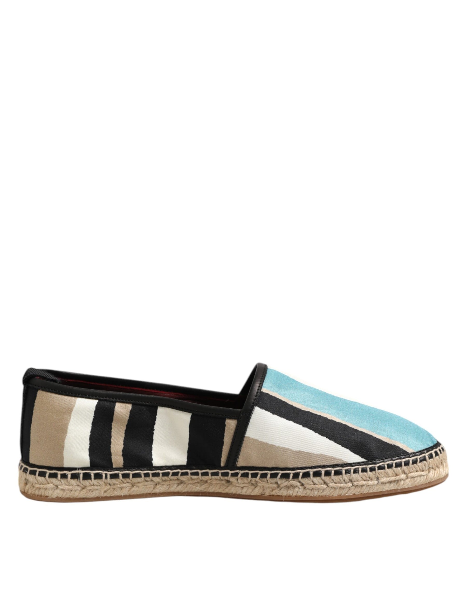Dolce & Gabbana Multicolor Stripes Canvas Flat Espadrille Shoes | Regal Royce