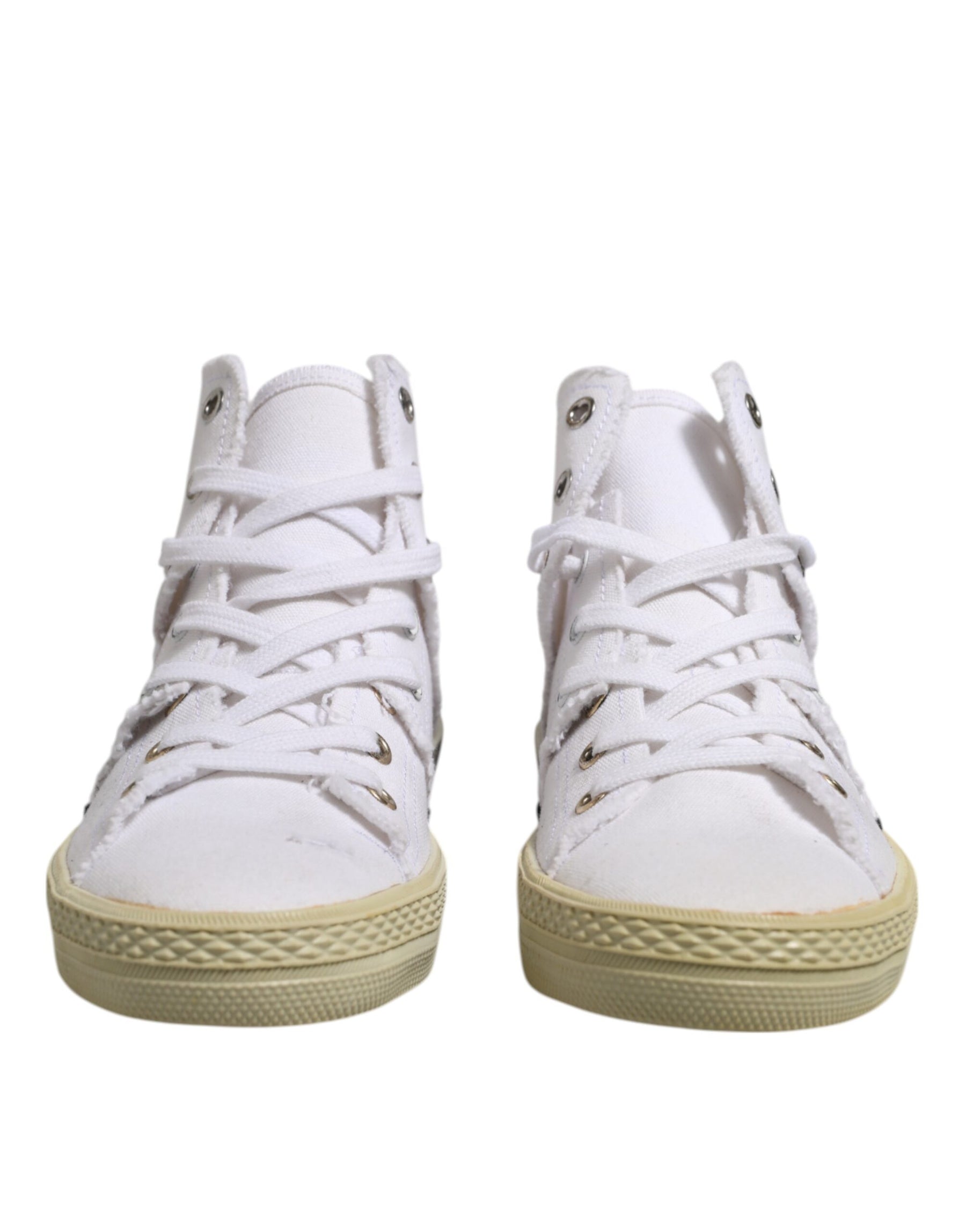 Maison Margiela White Lace Up Mid Top Women Sneakers Shoes | Regal Royce