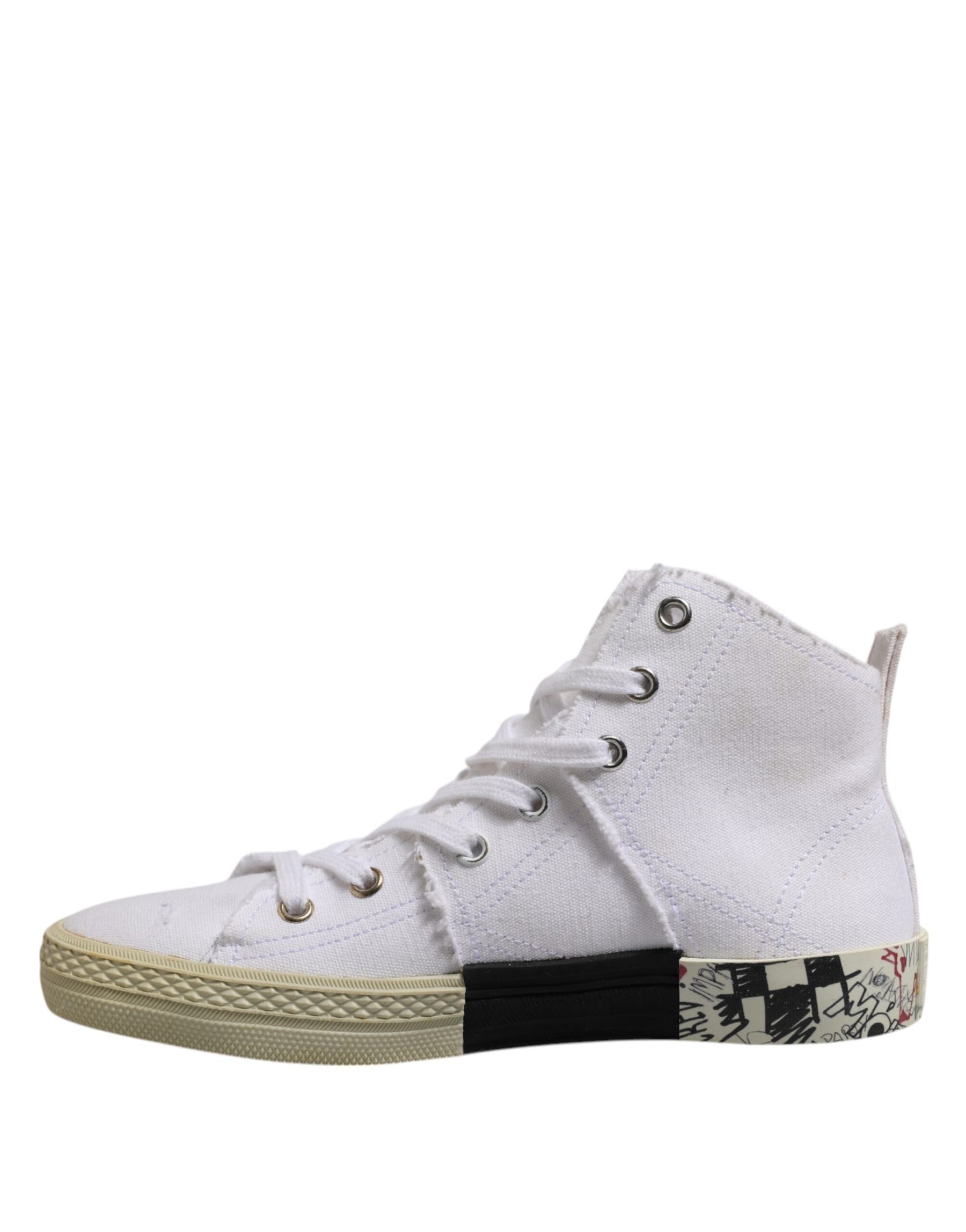 Maison Margiela White Lace Up Mid Top Women Sneakers Shoes | Regal Royce