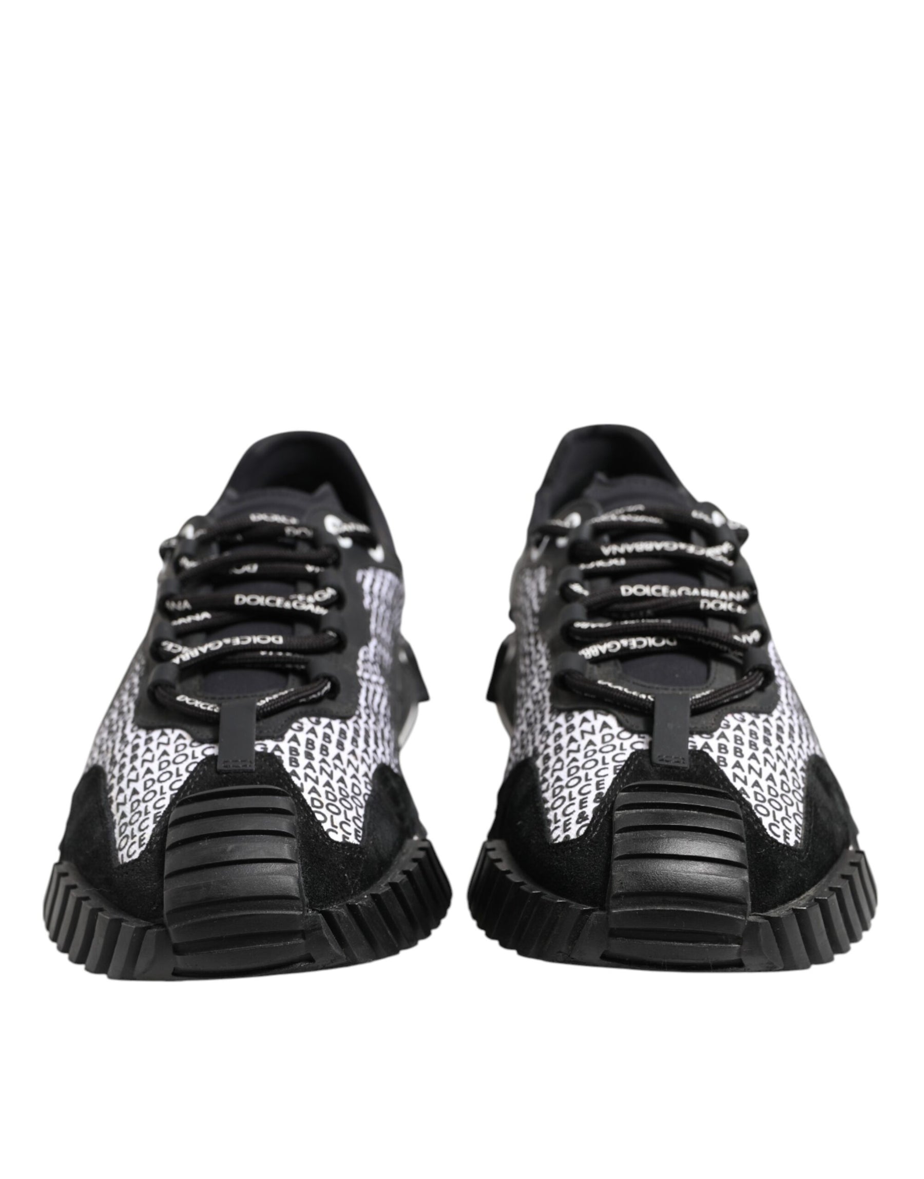 Dolce & Gabbana Black Logo Lace Up Low Top NS1 Sneakers Shoes | Regal Royce