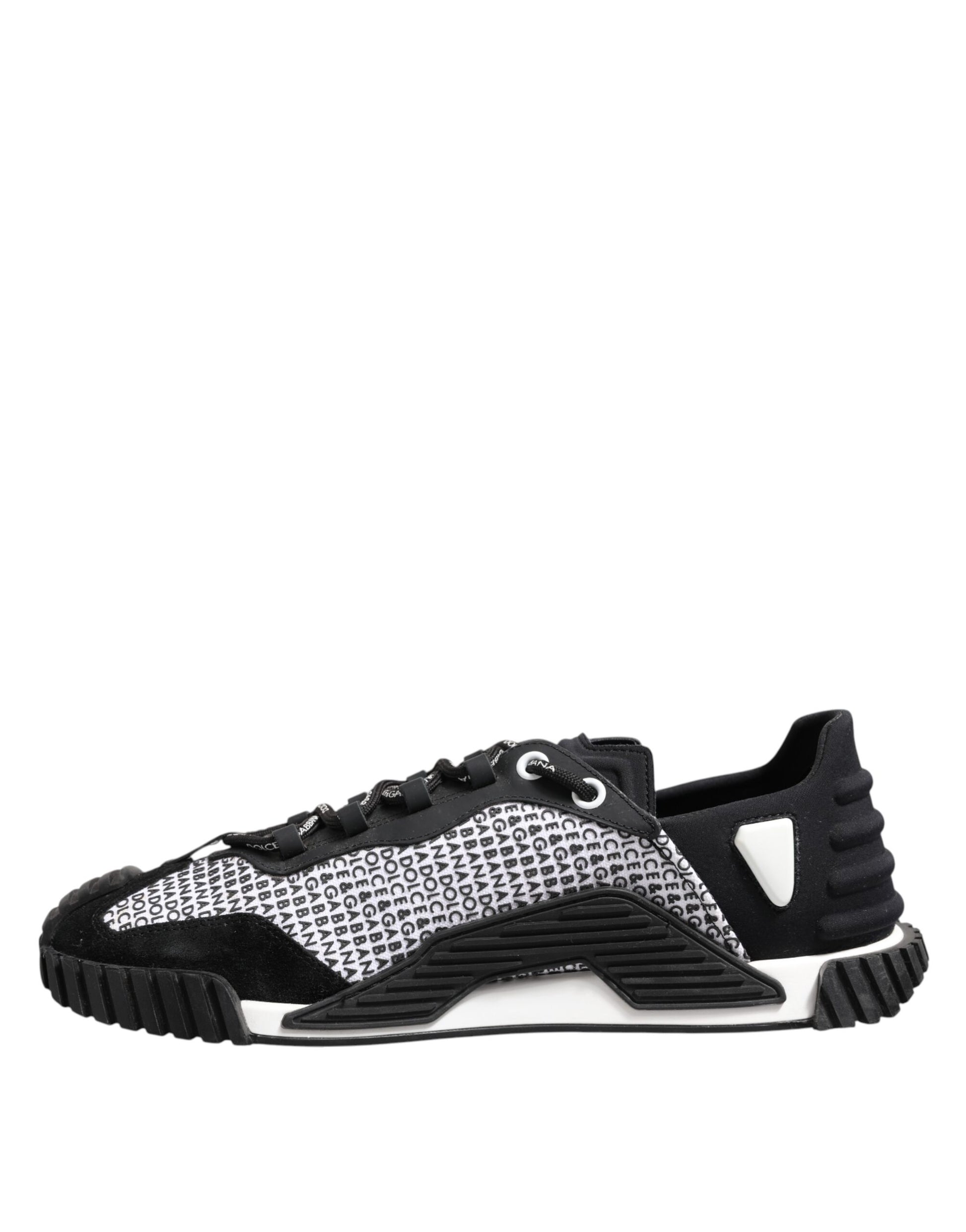 Dolce & Gabbana Black Logo Lace Up Low Top NS1 Sneakers Shoes
