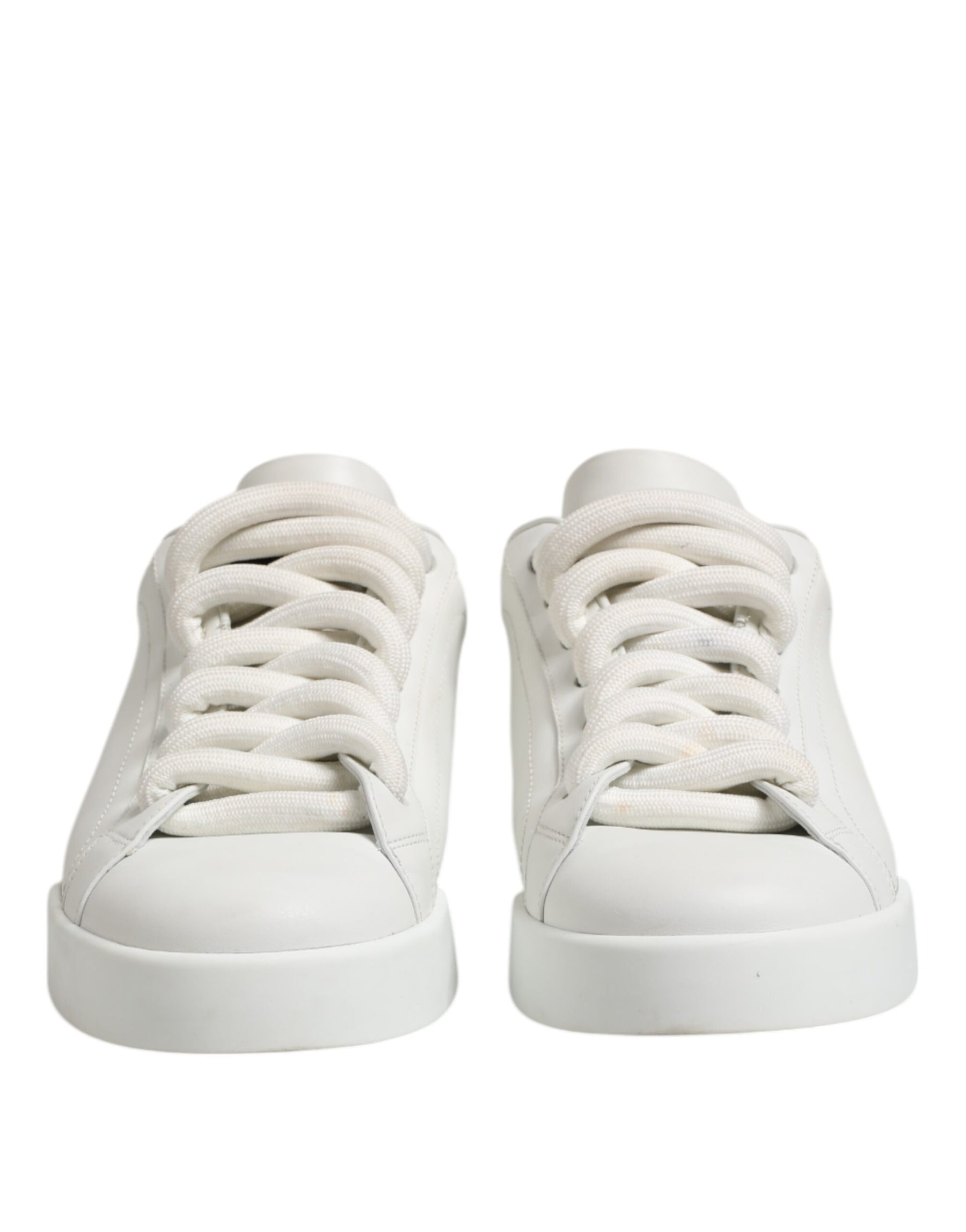 Dolce & Gabbana White Logo Lace Up Low Top Men Sneakers Shoes | Regal Royce