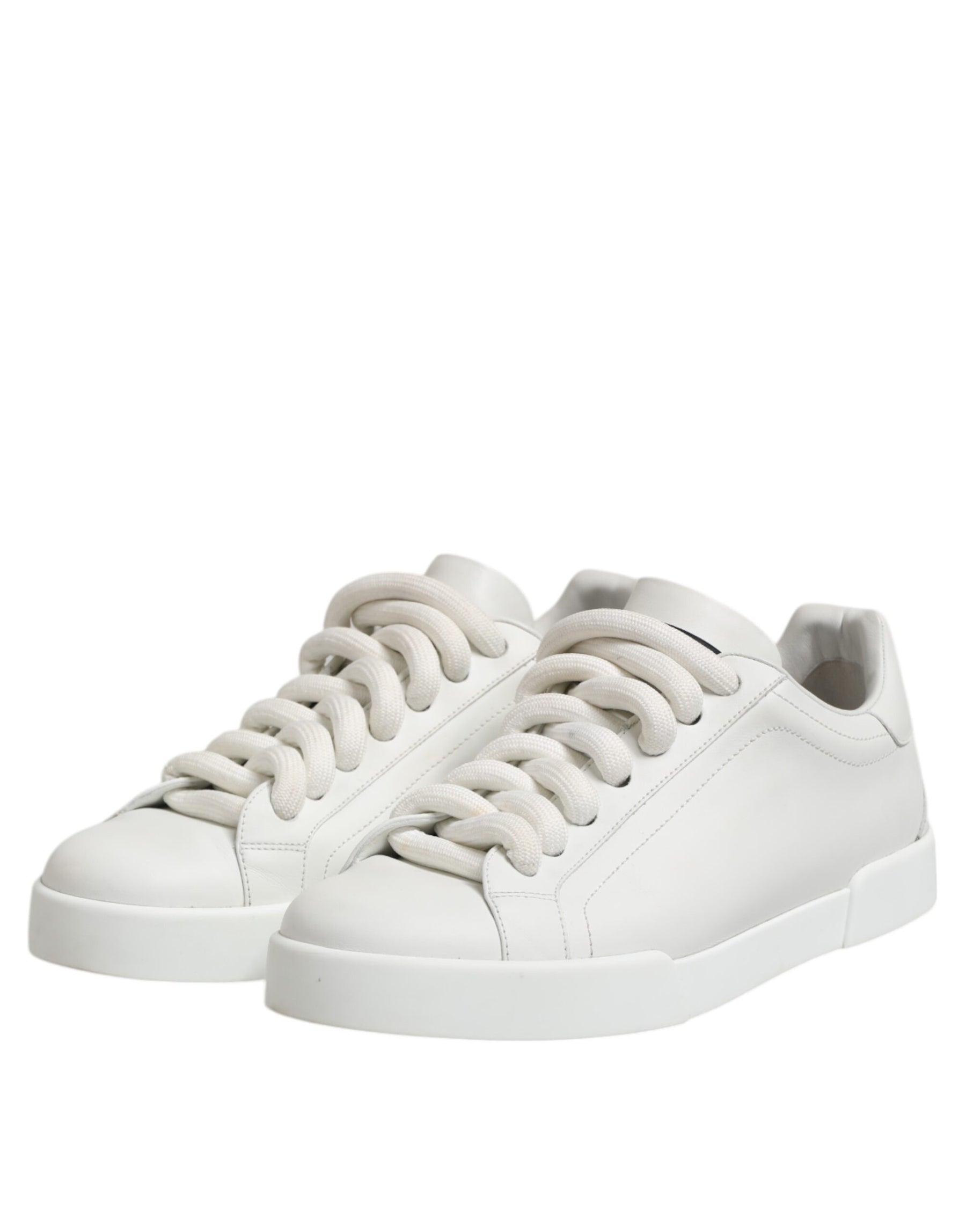 Dolce & Gabbana White Logo Lace Up Low Top Men Sneakers Shoes | Regal Royce