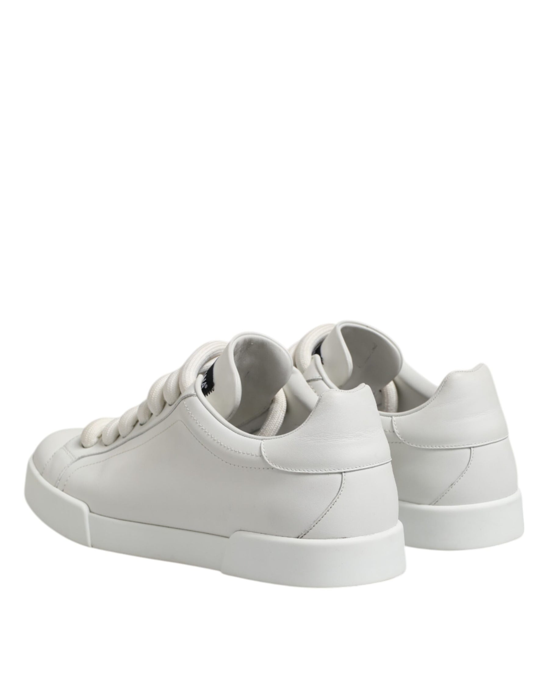 Dolce & Gabbana White Logo Lace Up Low Top Men Sneakers Shoes | Regal Royce
