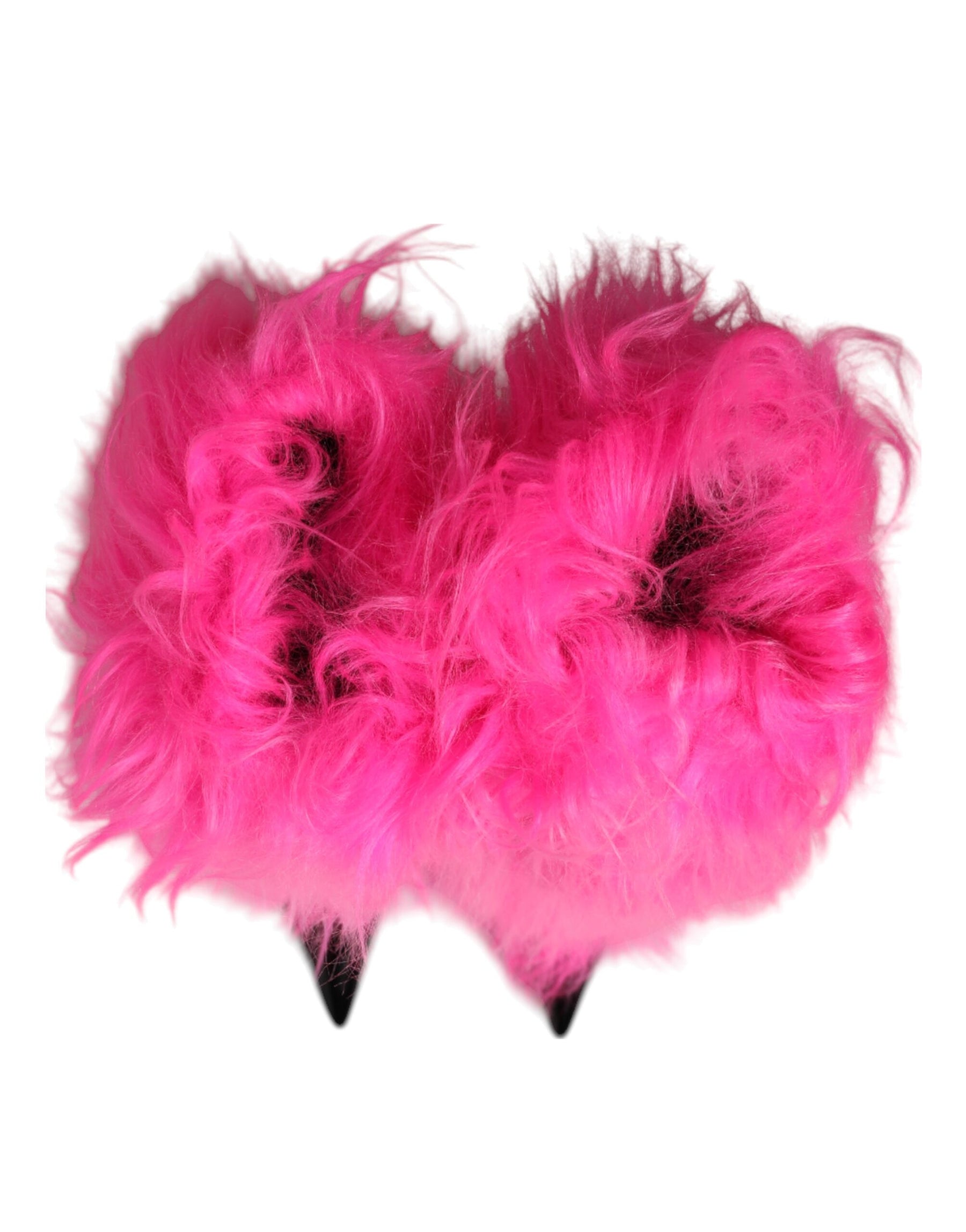 Dolce & Gabbana Pink Faux Fur Leather High Heels Boots Shoes | Regal Royce