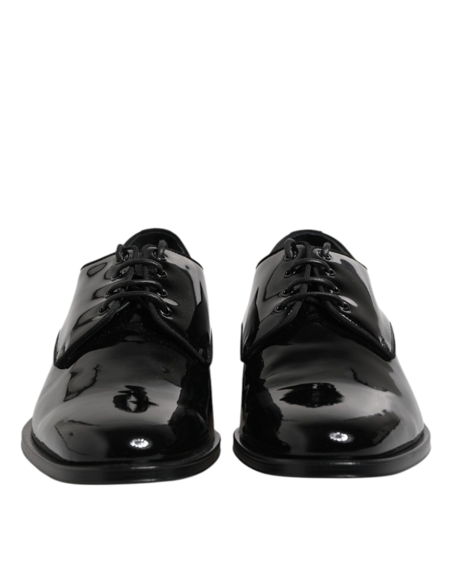 Dolce & Gabbana Black Patent Leather Derby Formal Dress Shoes | Regal Royce