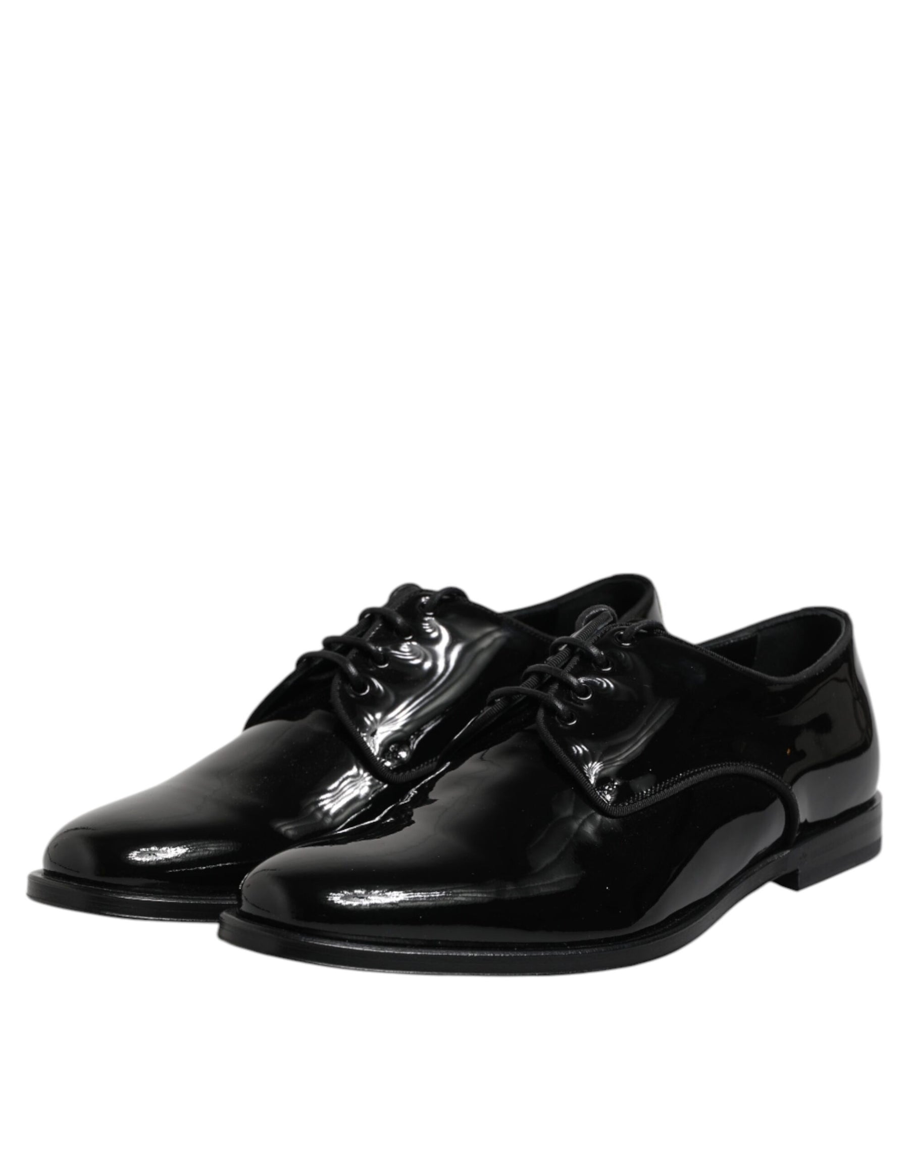 Dolce & Gabbana Black Patent Leather Derby Formal Dress Shoes | Regal Royce