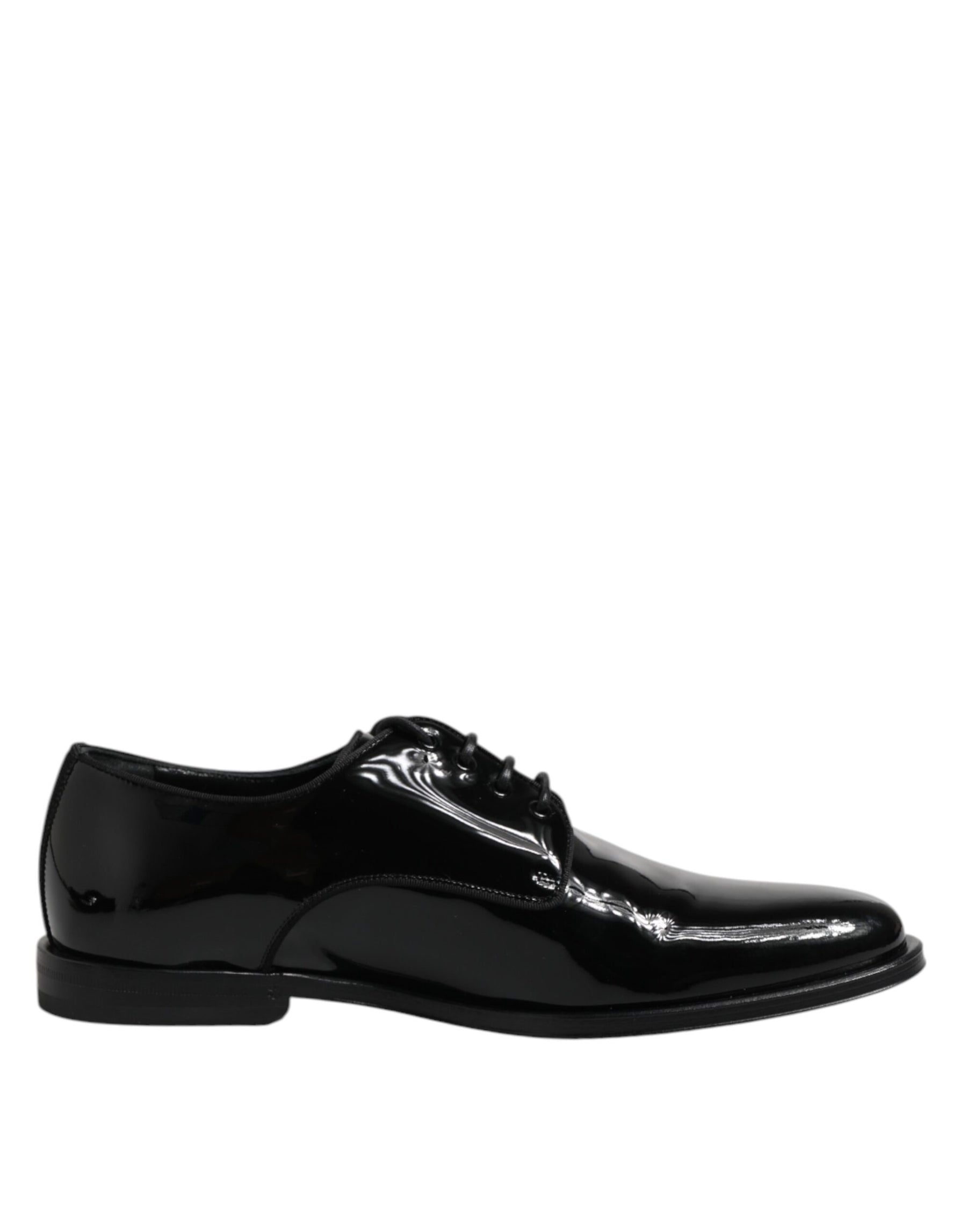 Dolce & Gabbana Black Patent Leather Derby Formal Dress Shoes | Regal Royce