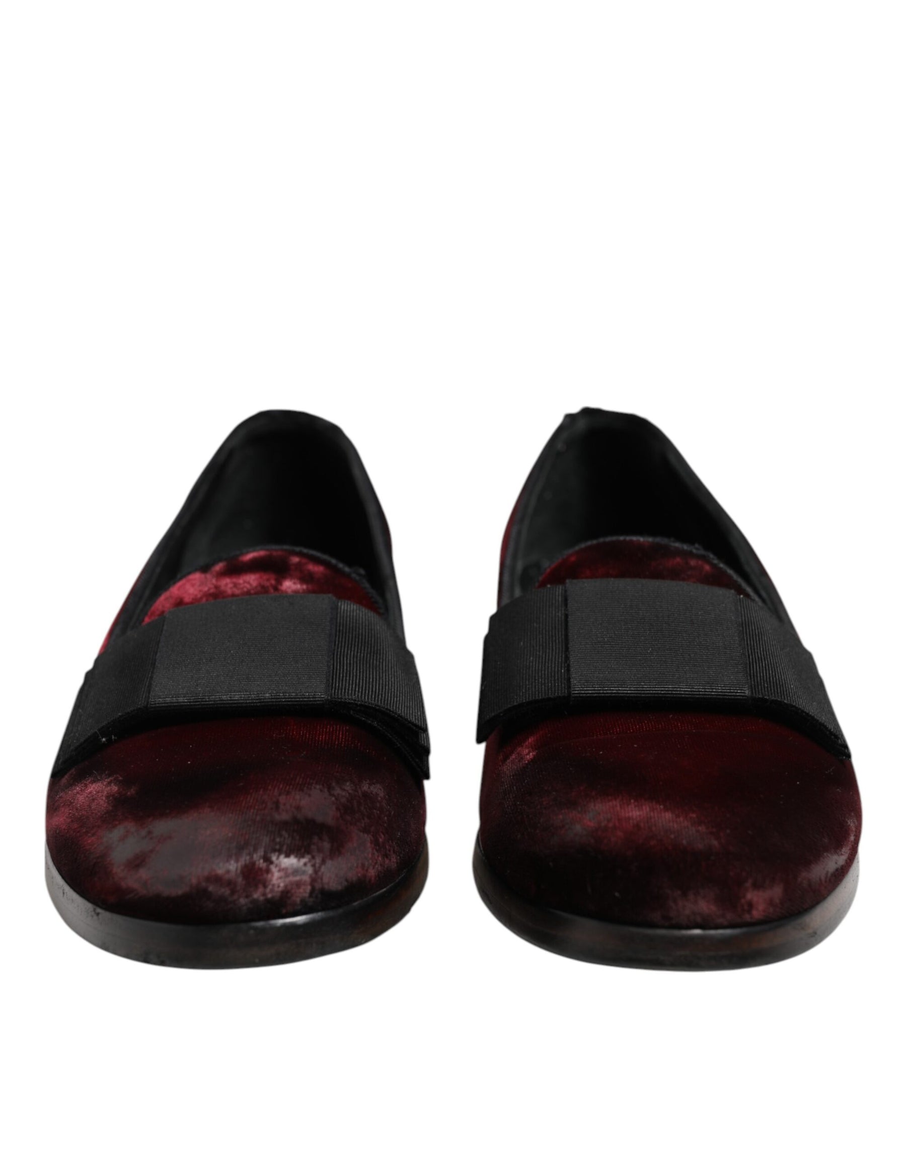 Dolce & Gabbana Red Velvet Men Slip On Loafers Dress Shoes | Regal Royce