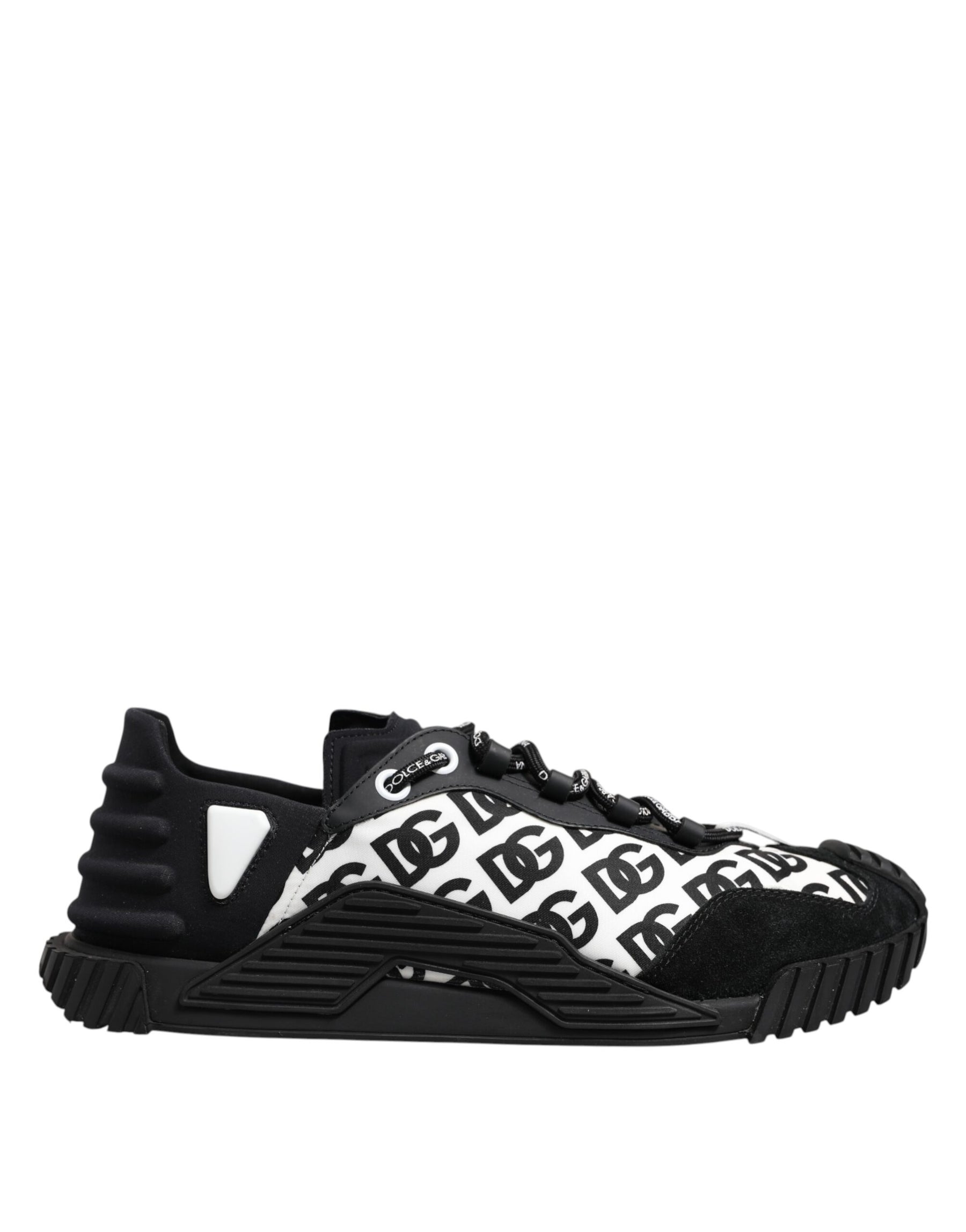 Dolce & Gabbana Black Logo Lace Up Low Top NS1 Sneakers Shoes | Regal Royce