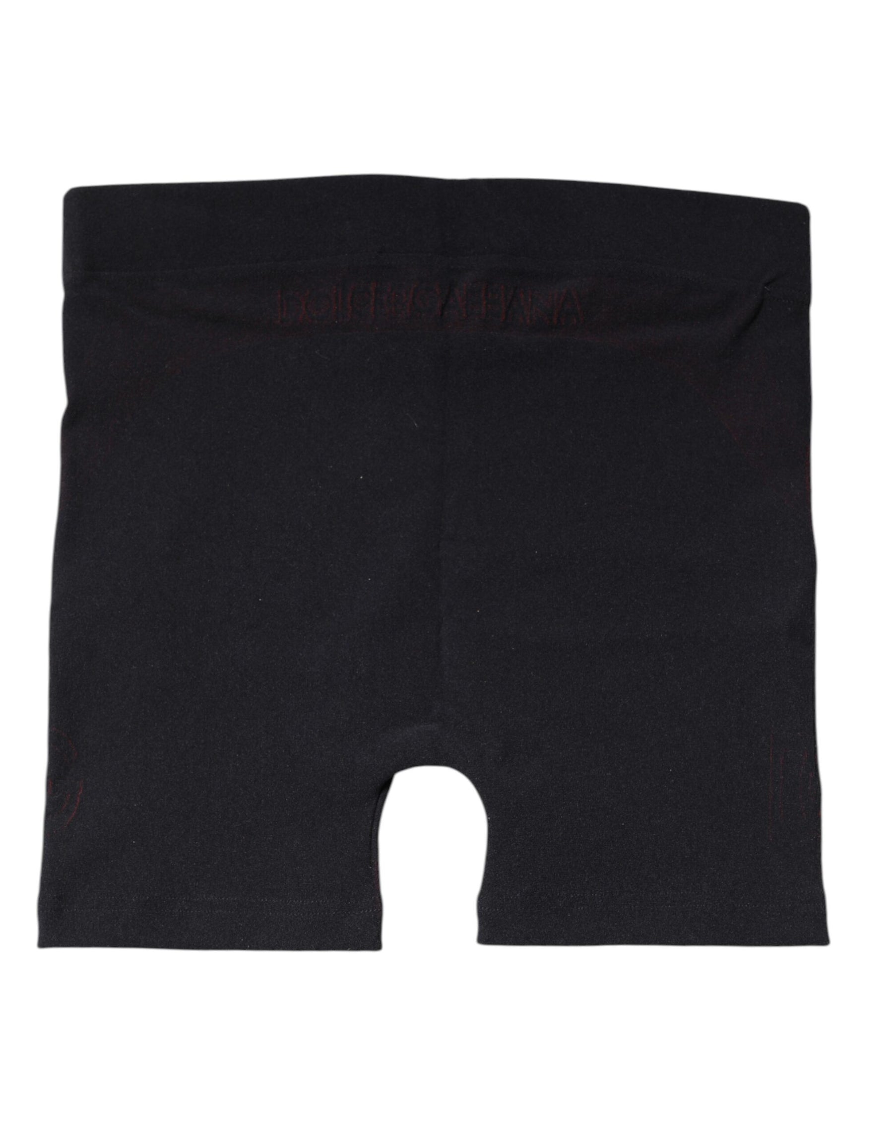 Dolce & Gabbana Black Nylon Stretch Boxer Shorts Underwear | Regal Royce