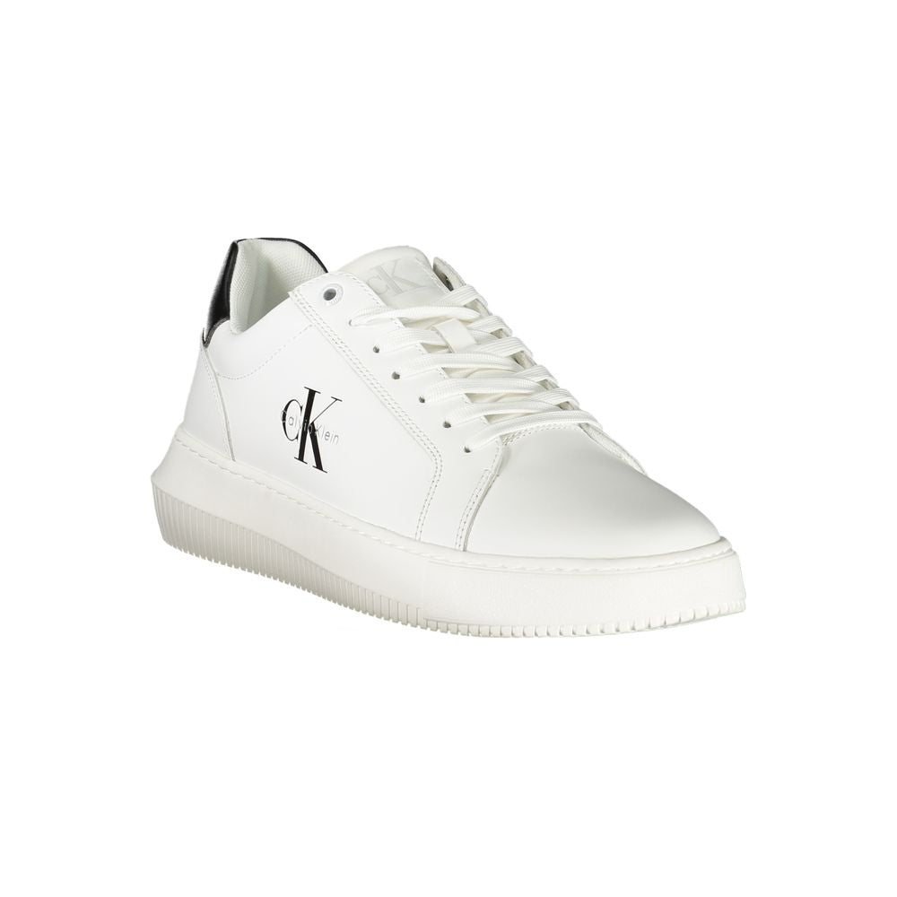 Calvin Klein Bianco Polyurethane Men Sneaker | Regal Royce