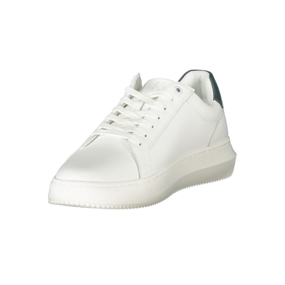 Calvin Klein Bianco Polyurethane Men Sneaker | Regal Royce
